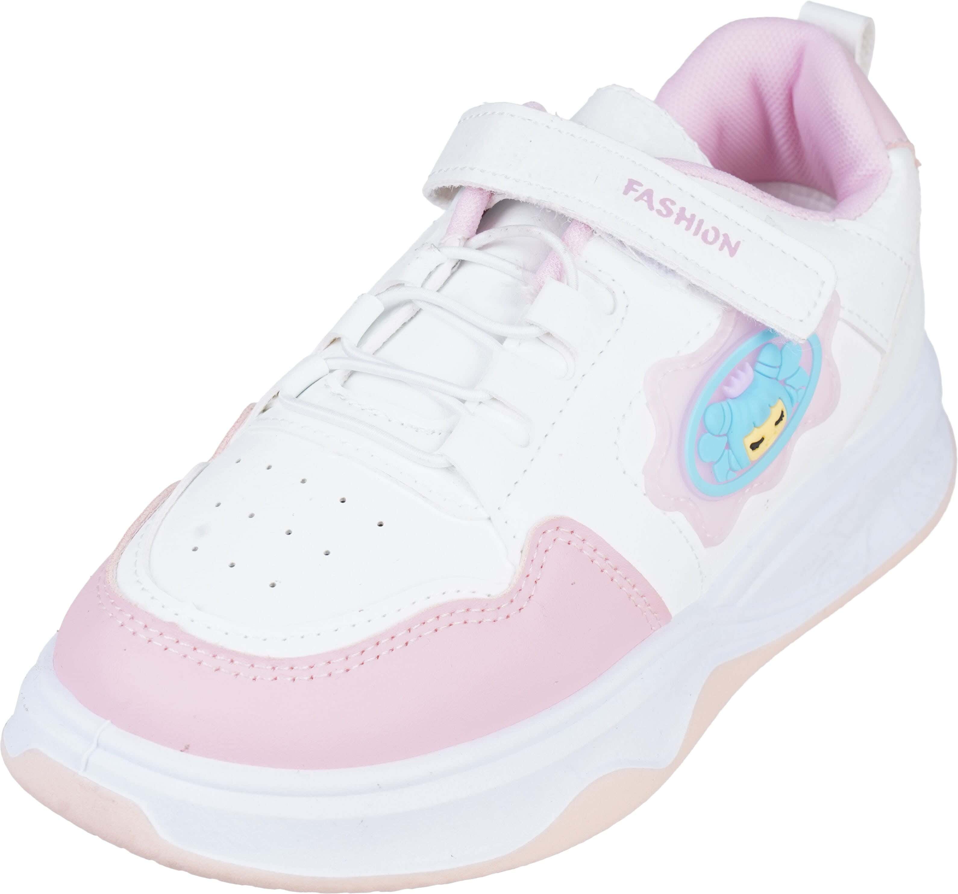 Prepanda leather Hook-and-Loop Straps Sneakers For Girls