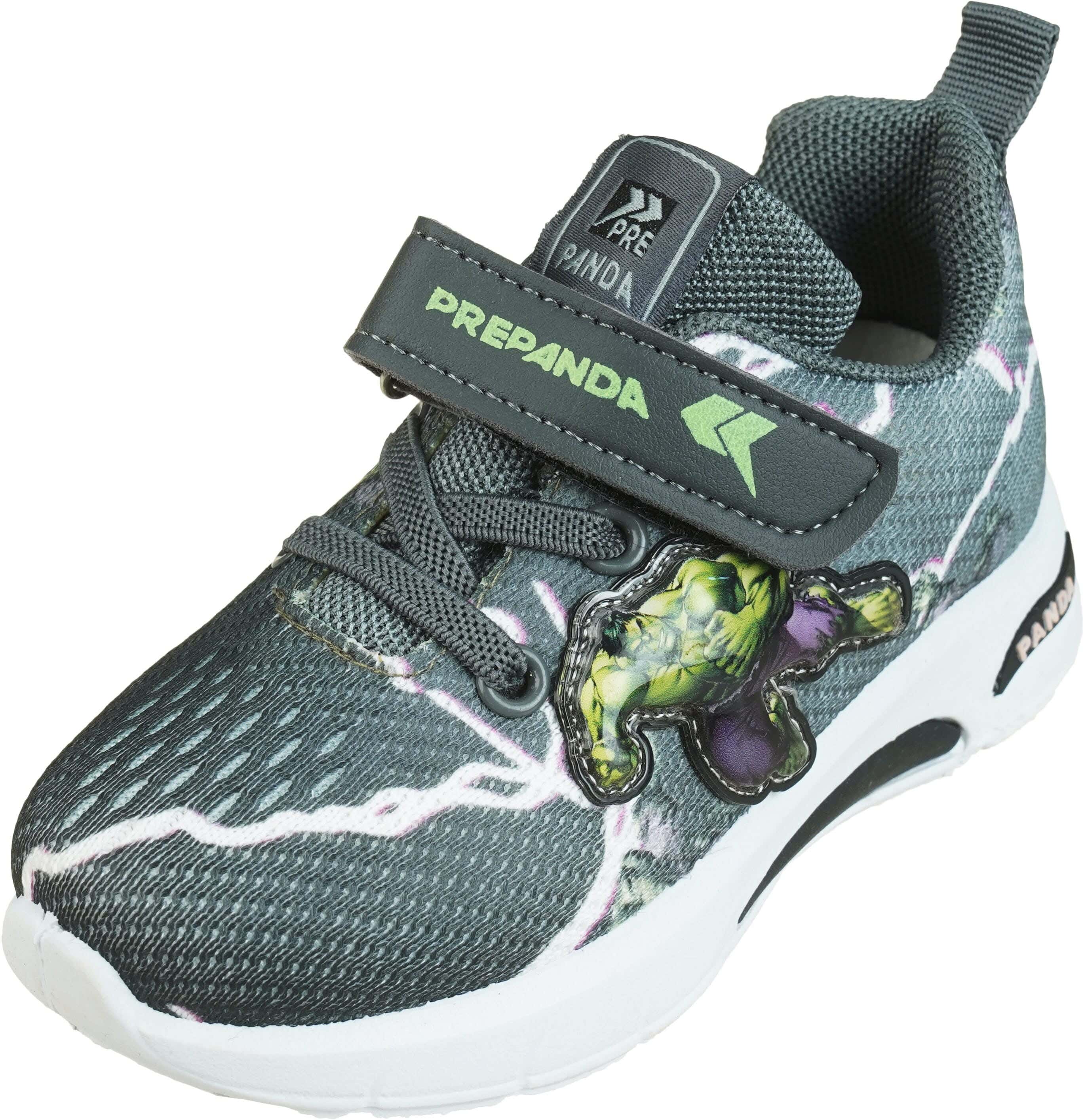 Prepanda Knitwear Light Hook-and-Loop Straps Sneakers for Boys