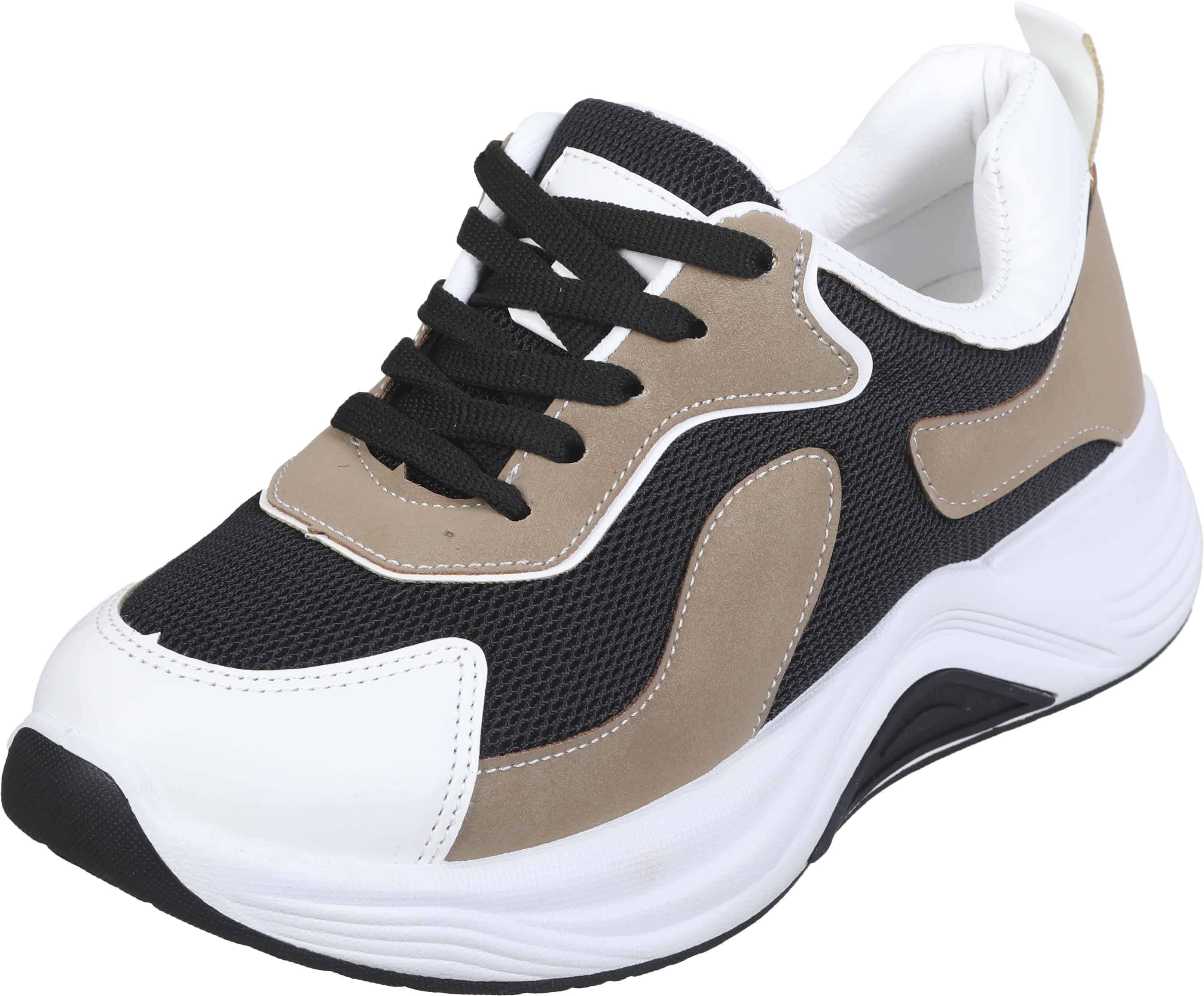 Women's Lethar×Mesh Sneakers, 39 EU - Multicolor