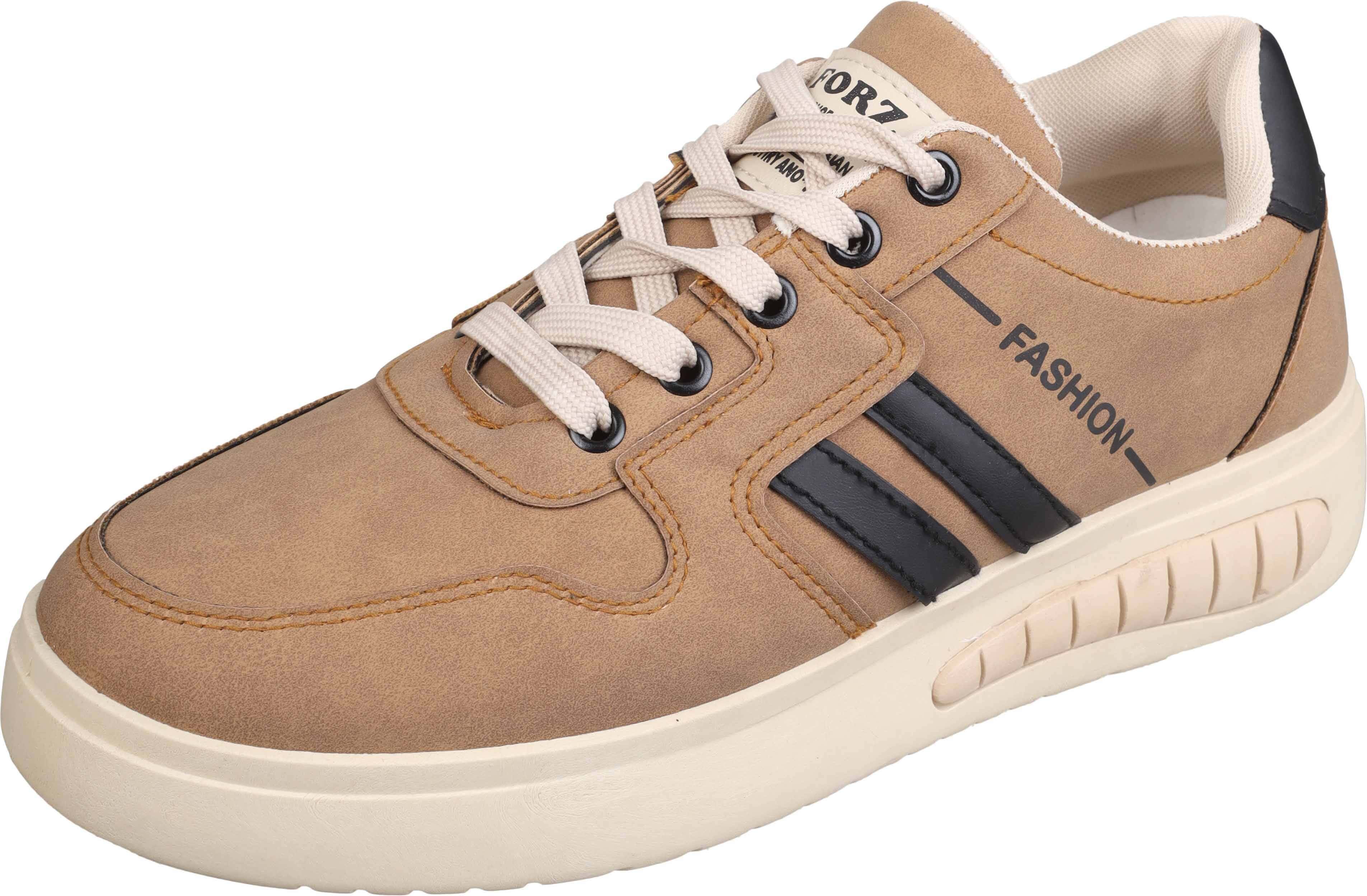Suede Lace Up Shoes for Men, 44 EU - Beige