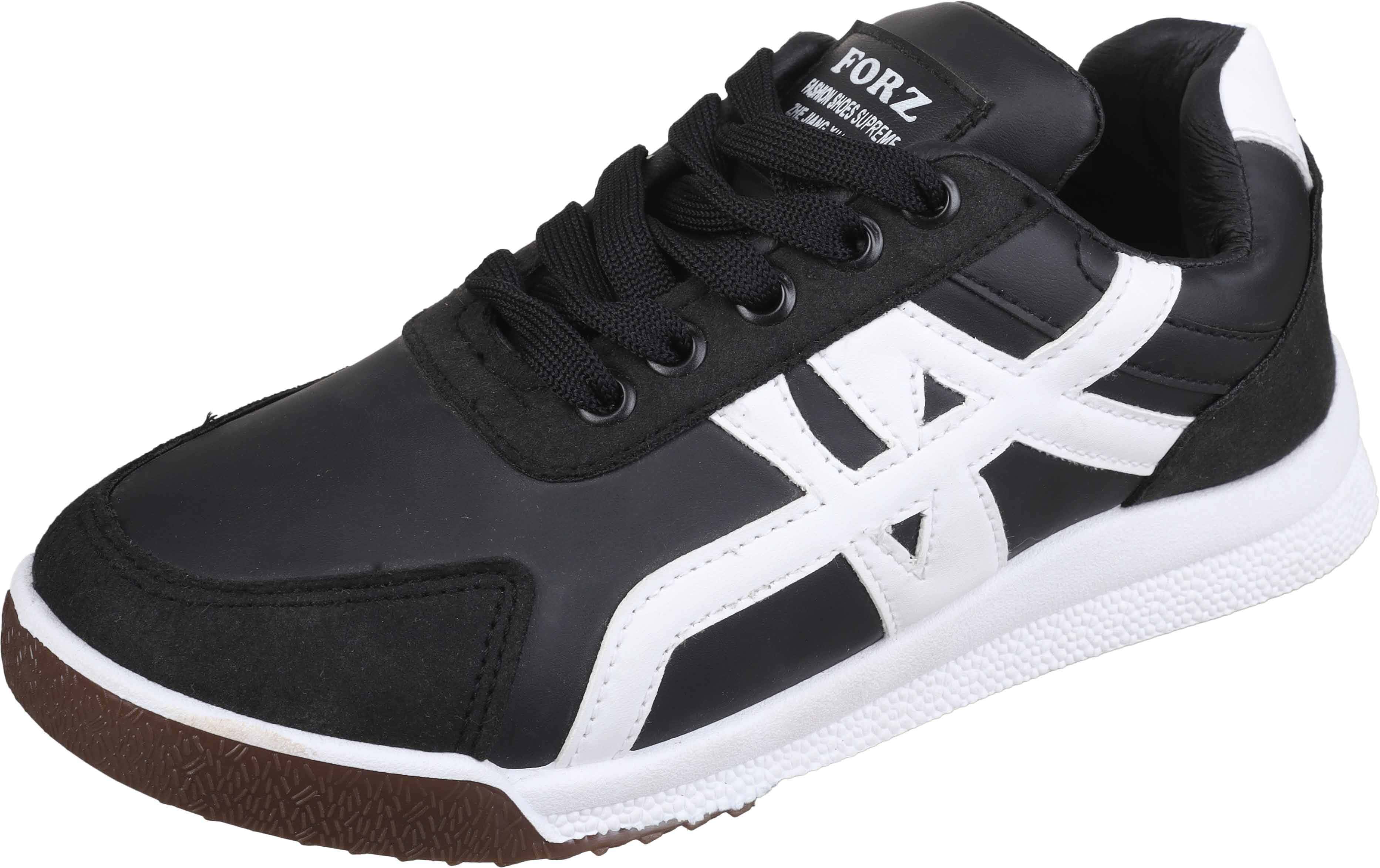 Leather Lace-Up for Women, 38 EU - Black White