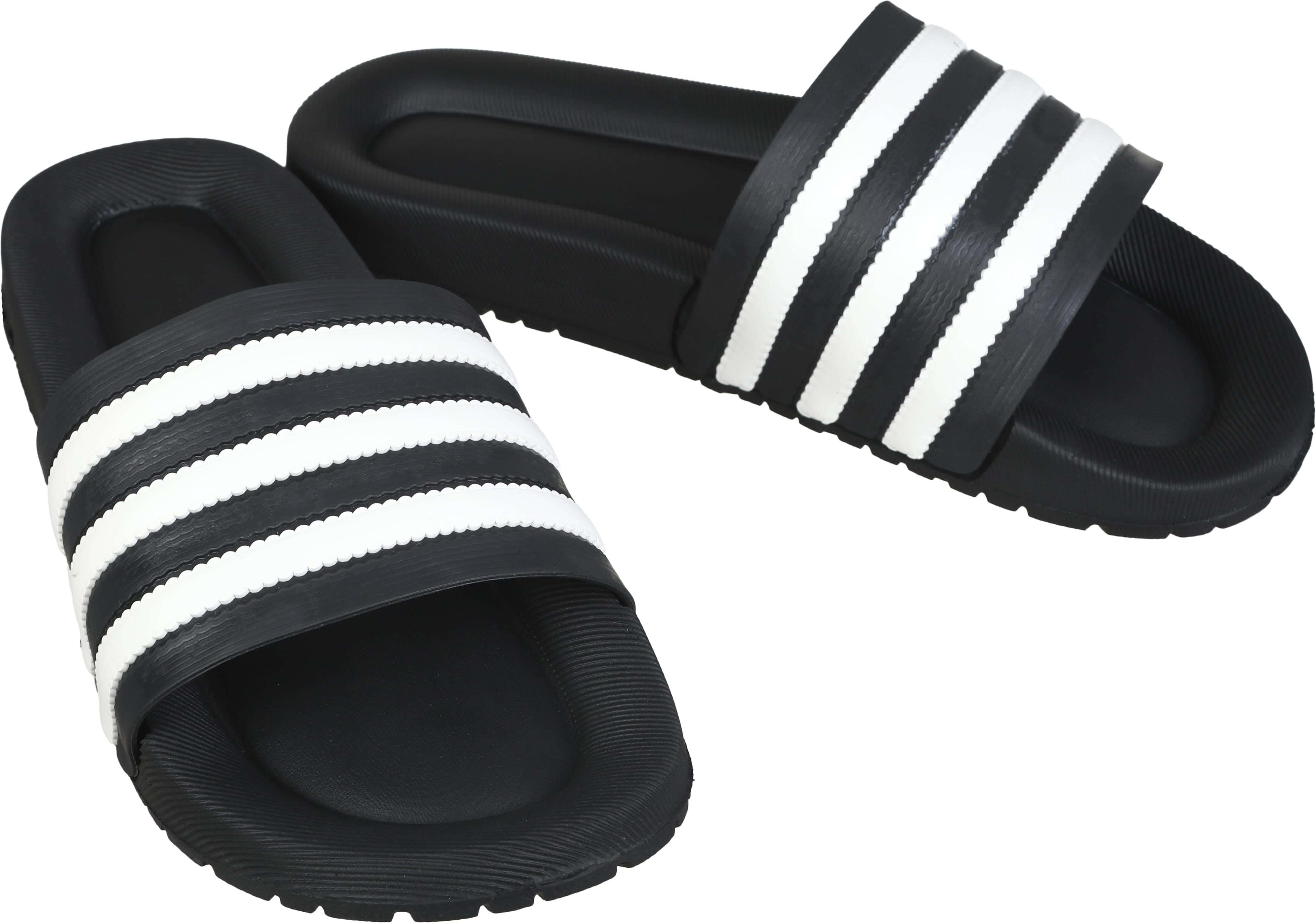 Plastic slide Slipper for Men, 43 EU - Black White