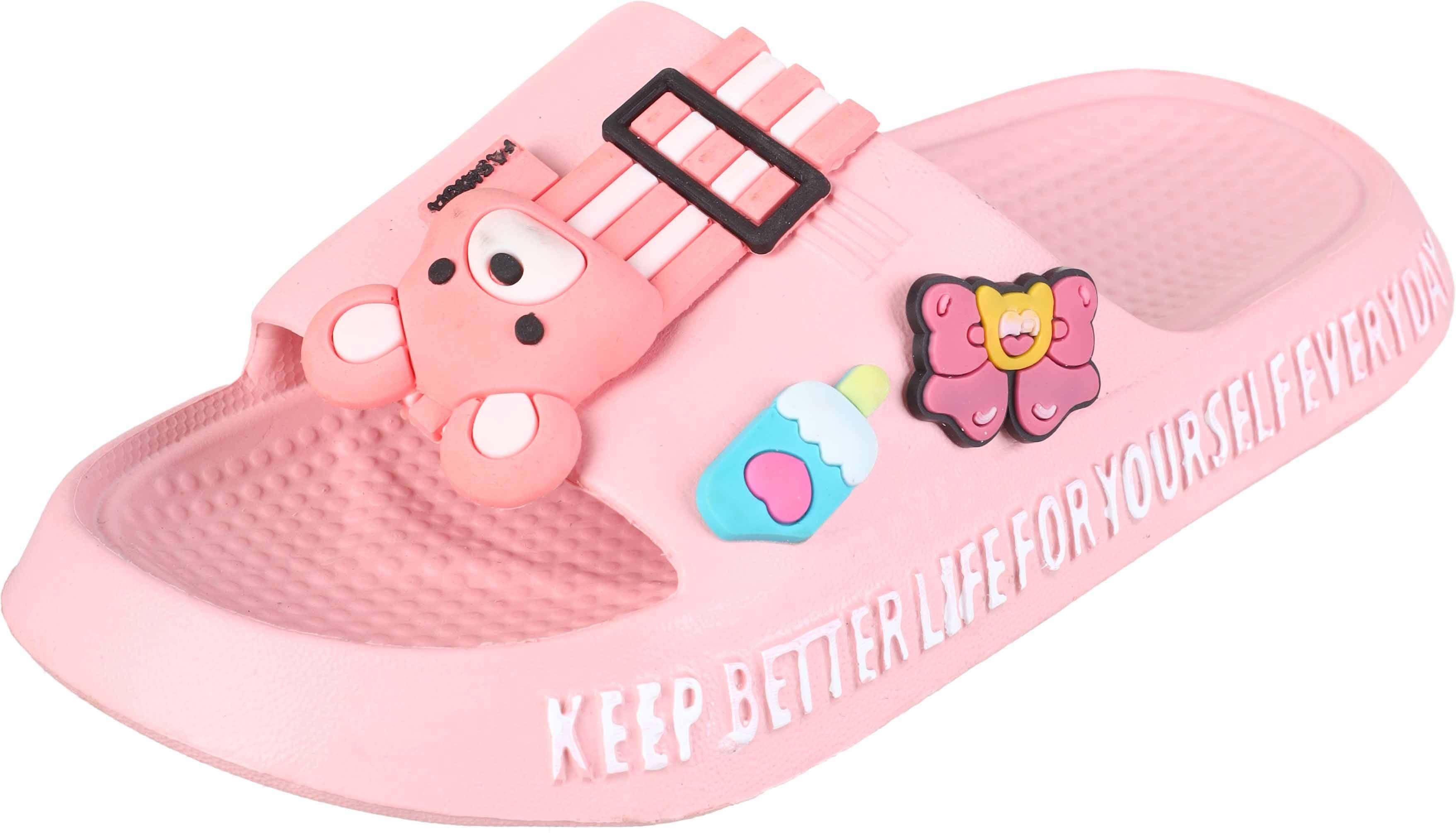 Plastic Slide Slipper for Girls, 31 EU - Rose