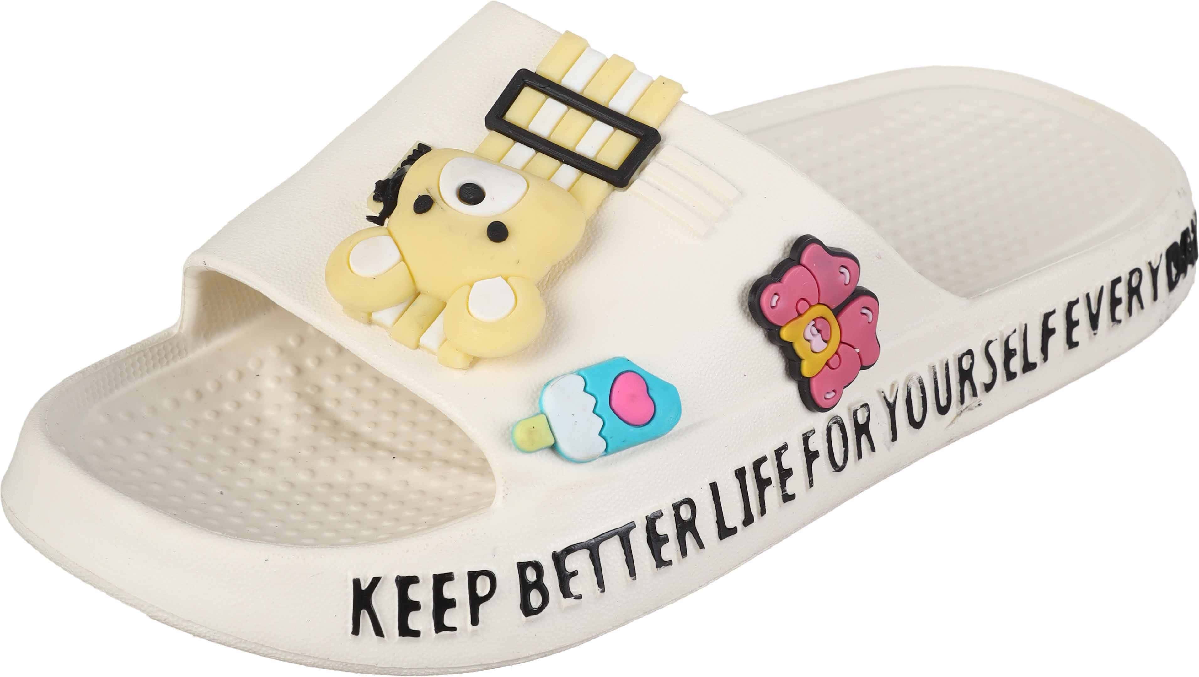 Plastic Slide Slipper for Women, 38 EU - Off White