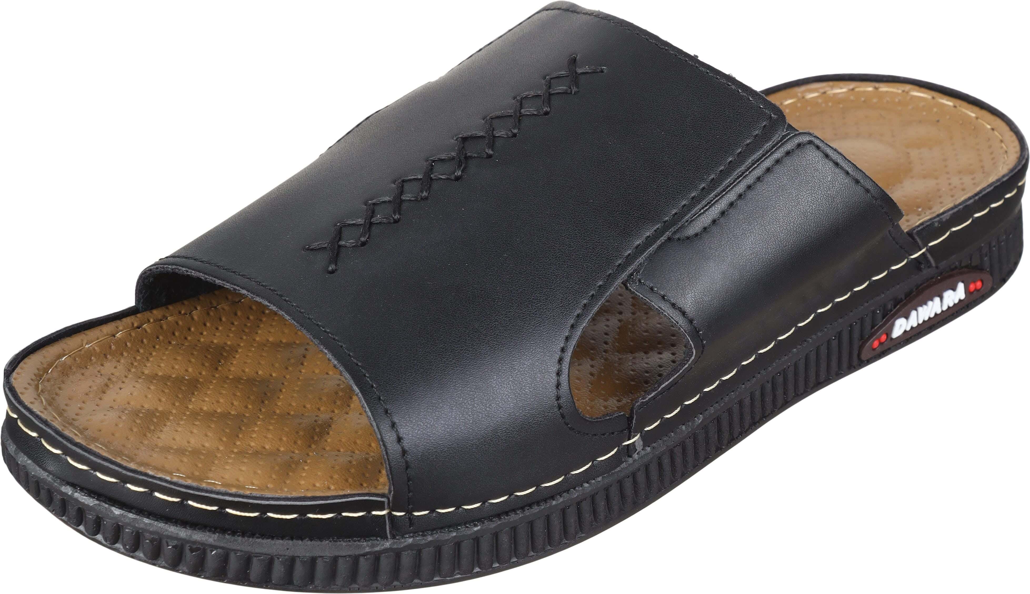 Al Dawara Leather Slide Slipper For Men
