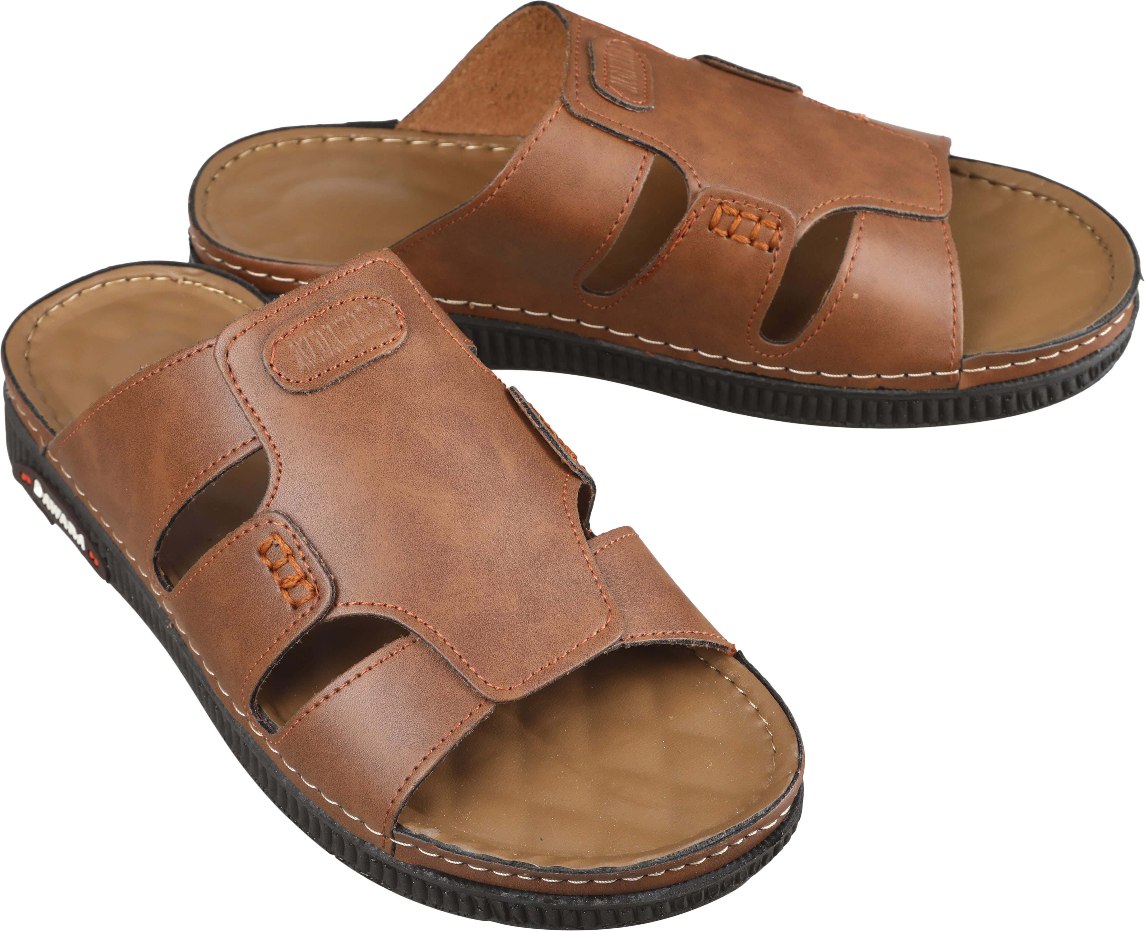 Al Dawara Leather Slide Slipper For Men