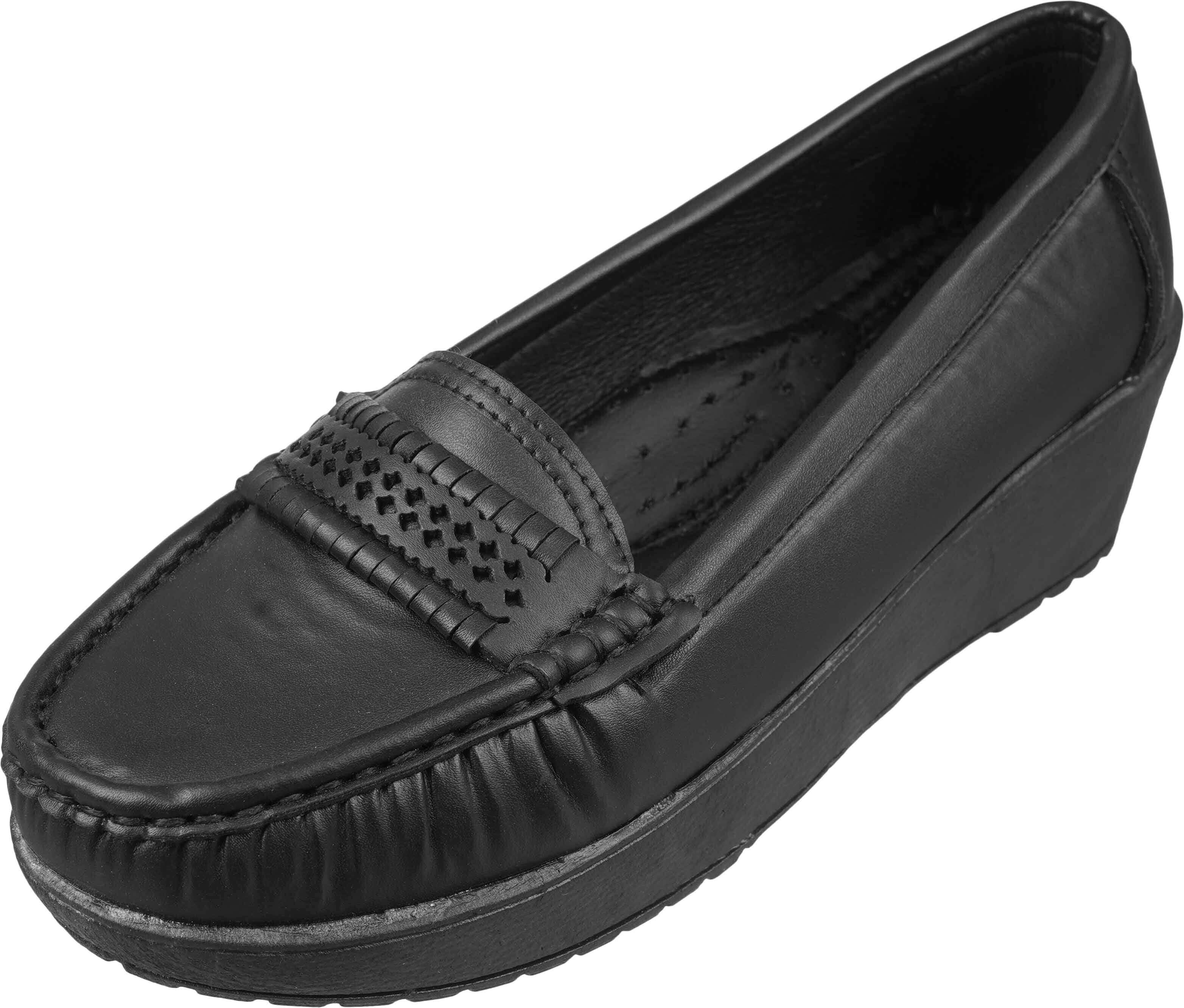 Women's leather Ballerina Shoes, 37 EU - Black