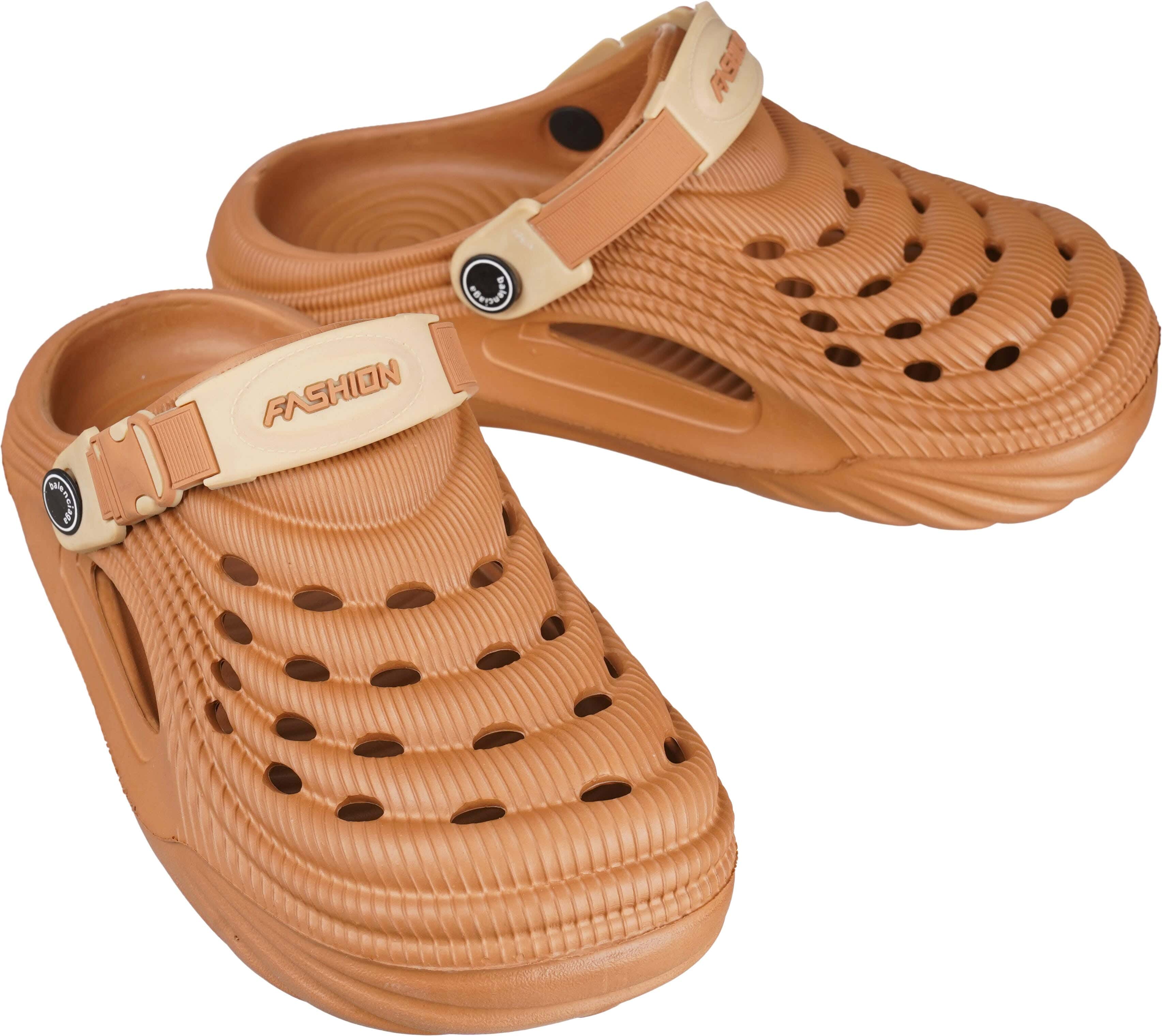 Plastic Clog Slippers for Men, 41 EU - Havana