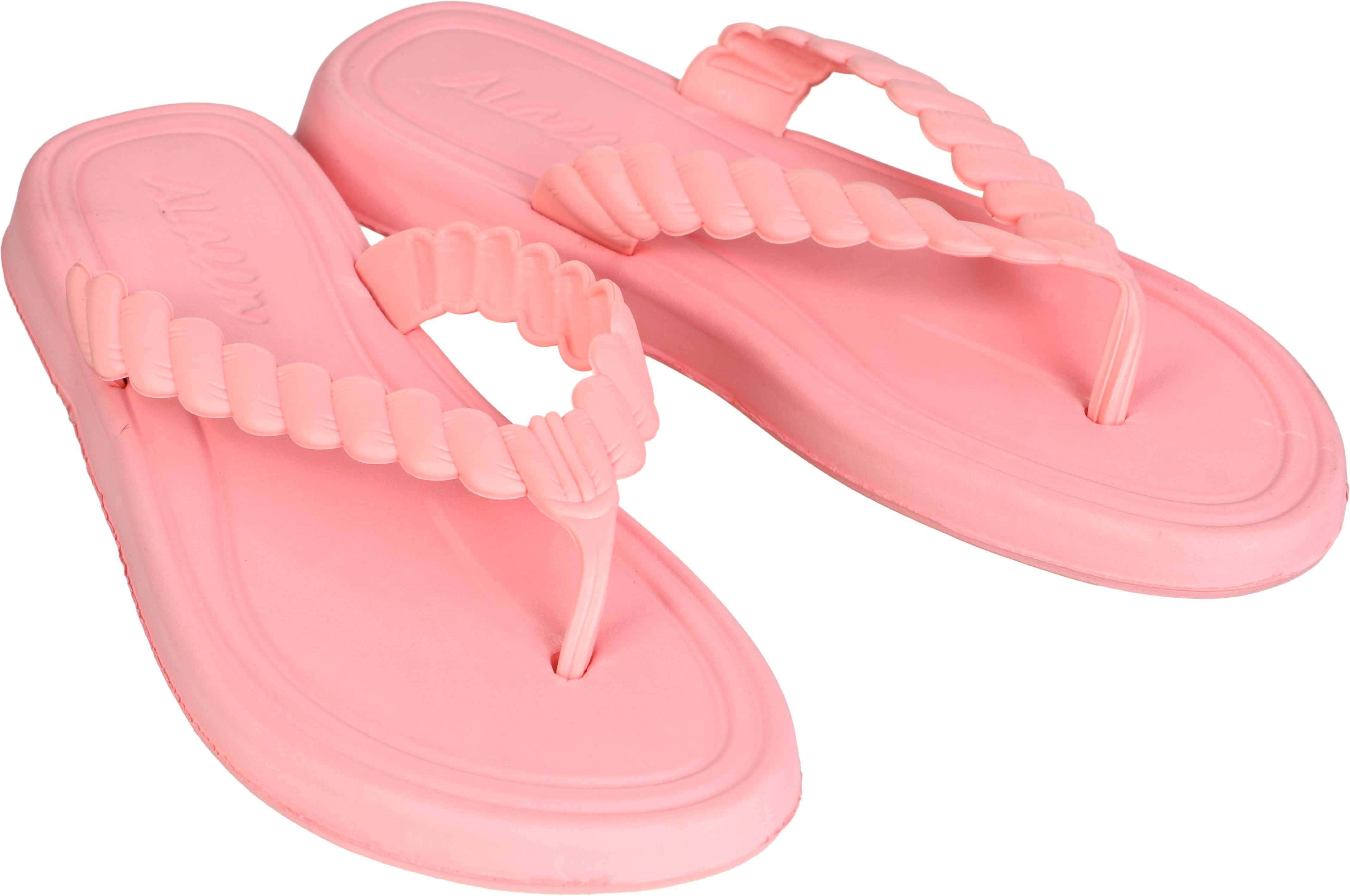 Plastic Flip Flop Slippers For Women, 39 EU - Rose