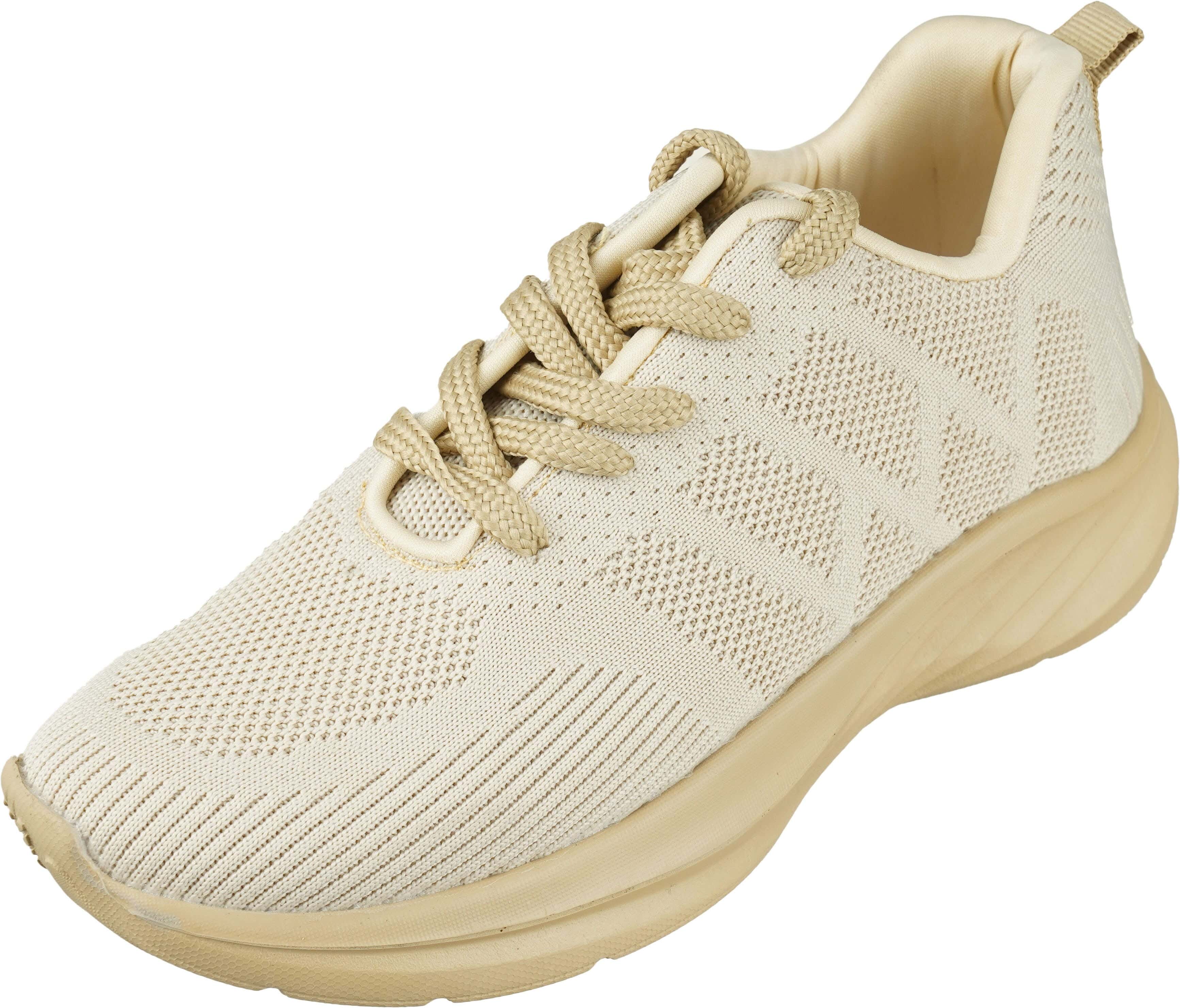 knitwear Lace Up Shoes For Women, 39 EU - Beige