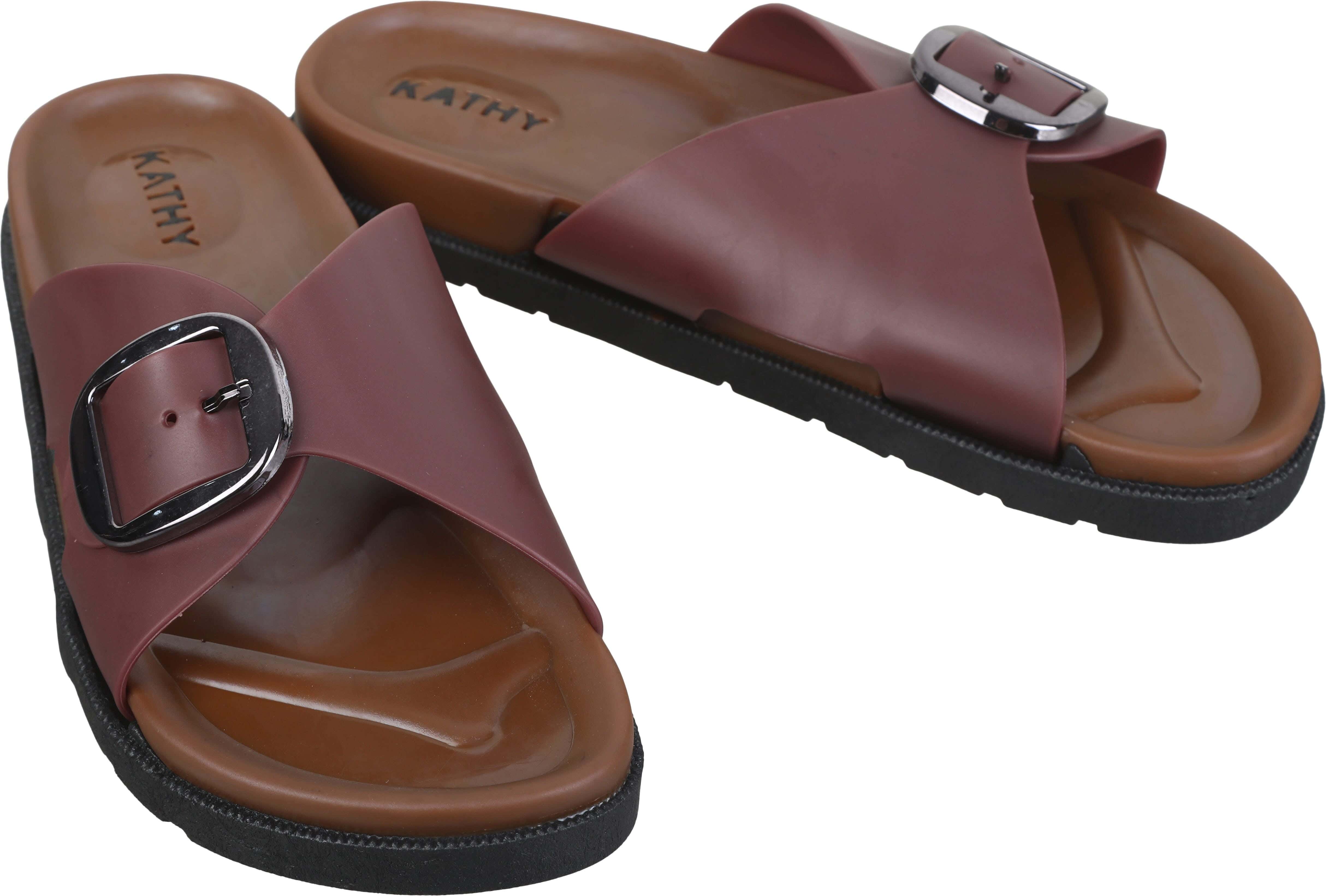 Carlos Women's leather slide Slipper