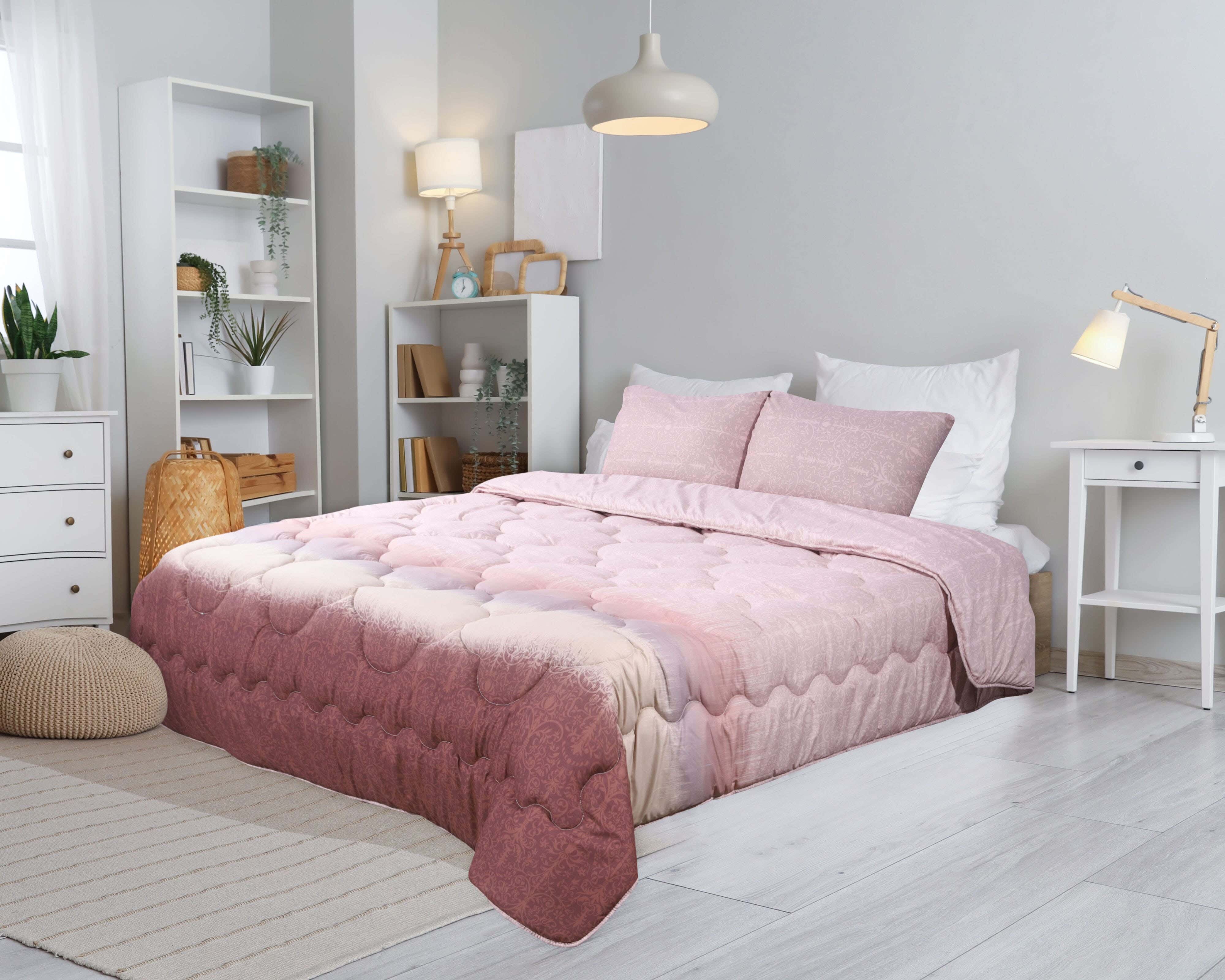 Bed&Bed Microfiber Quilt Set, 3 Pieces, 230x220 cm - Multicolor