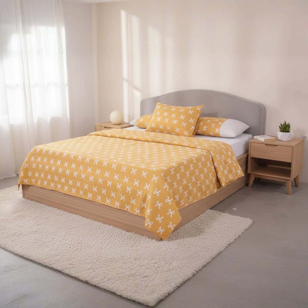 Lazord Bed Sheet Set, 3 Pieces, 170×240 cm - Orange