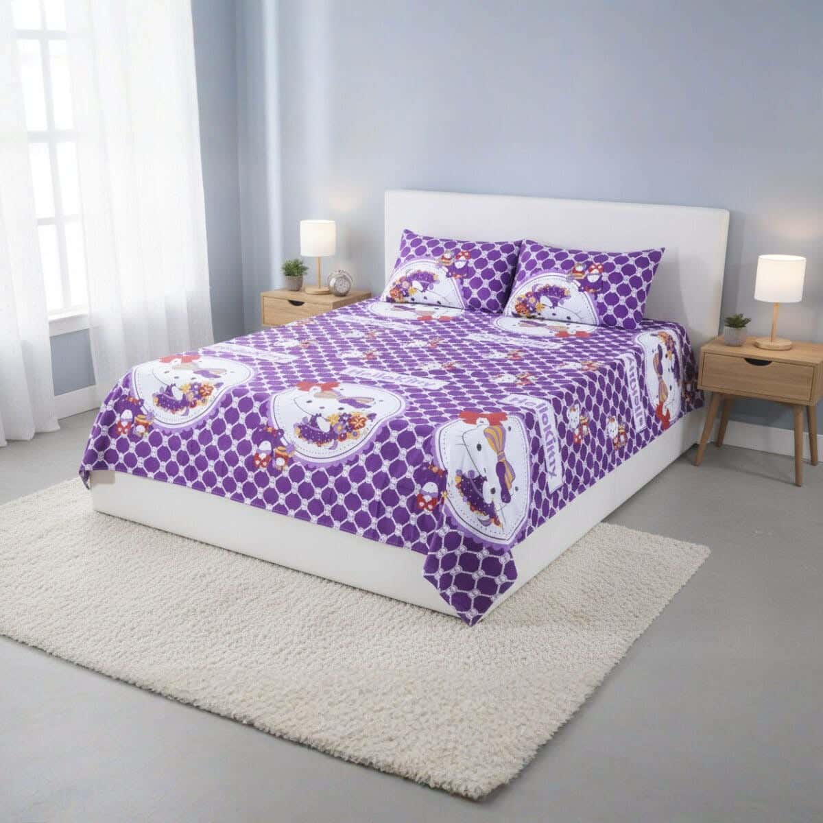 Fabric Baby Bed Sheet Set, 3 Pieces, 240×170 cm - Multicolor