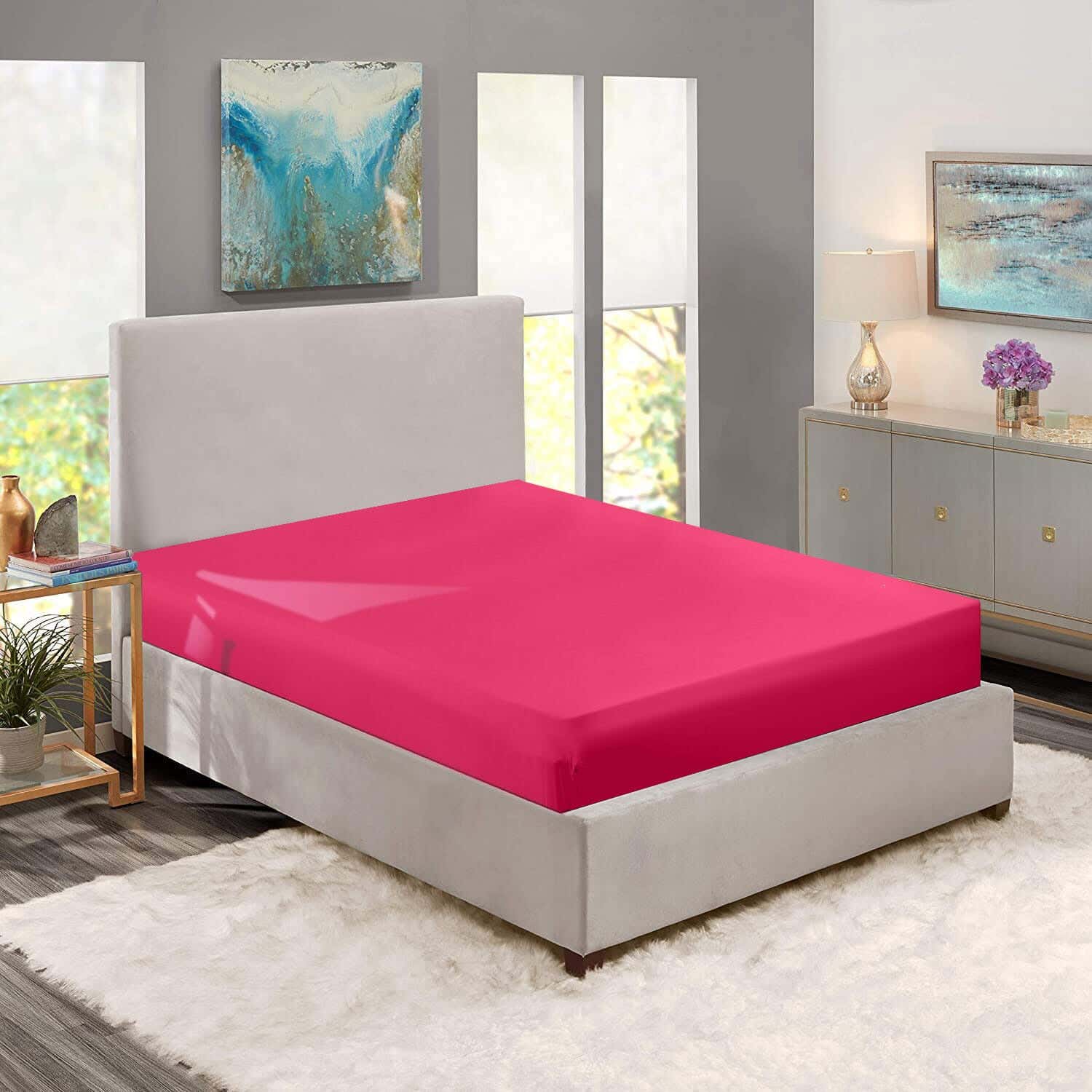 Nice Home Bed Cover, 160×200 cm - Fuchsia