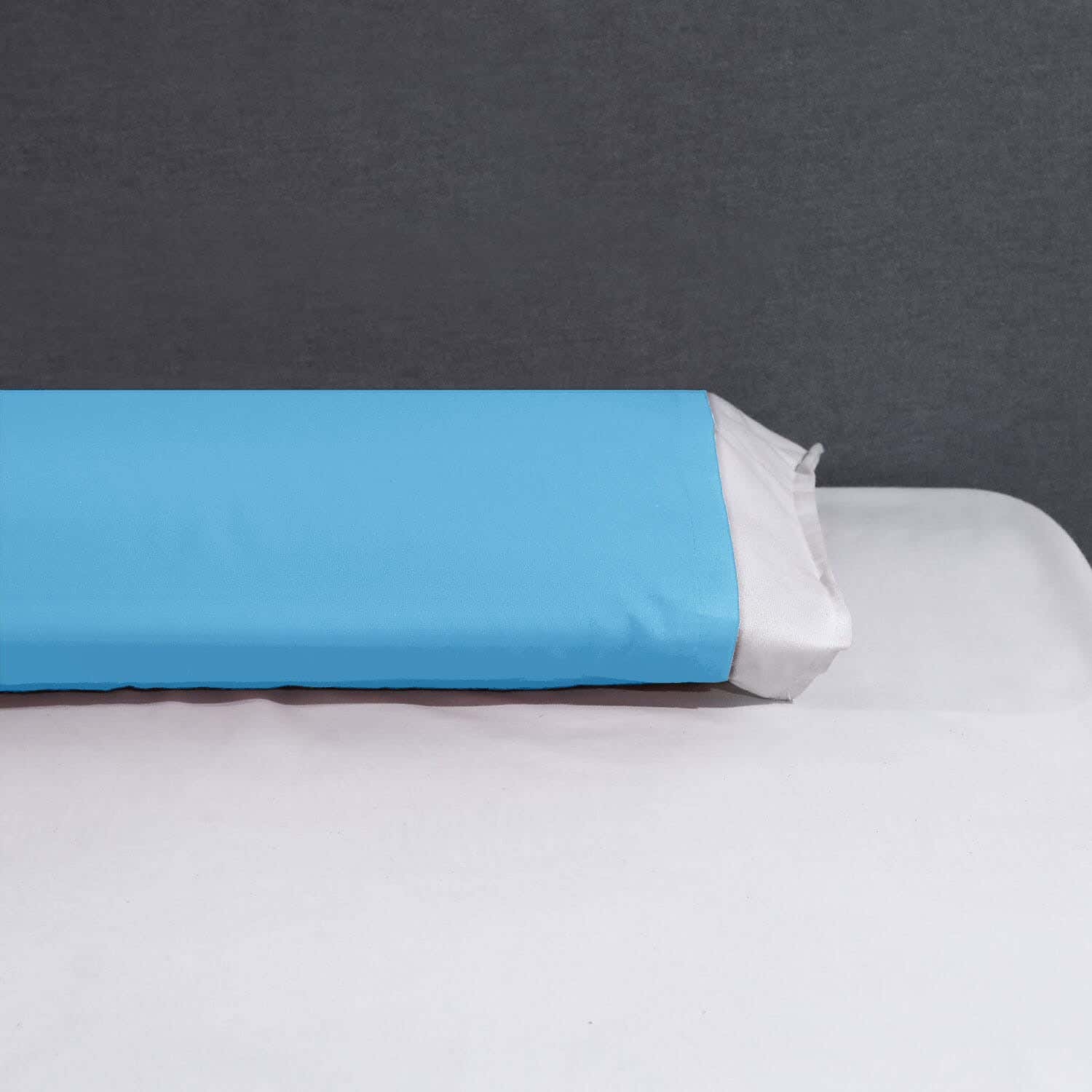 Nice Home Cotton Long Pillow Cover, 120 cm - Turquoise