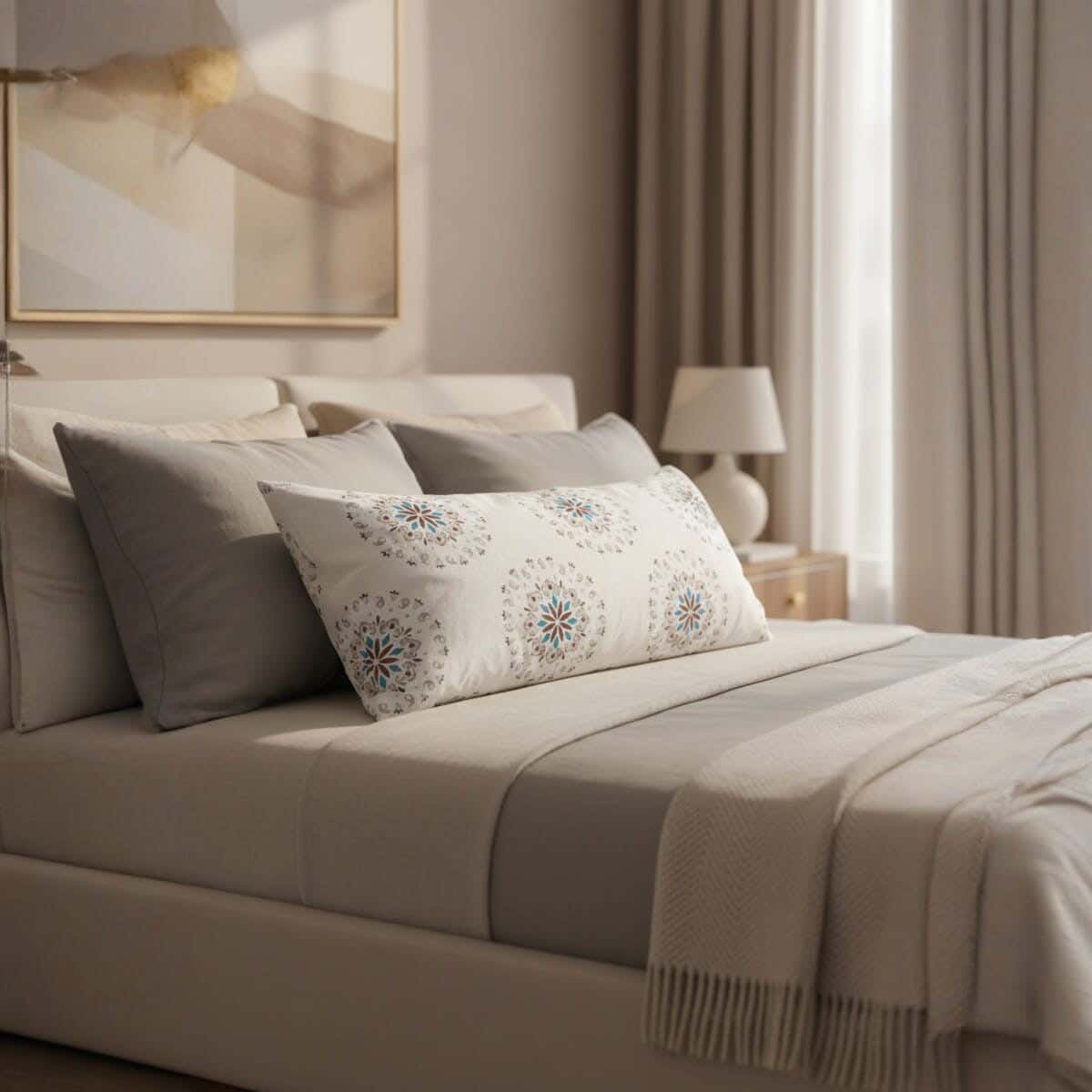 Nice Home Cotton Long Pillow Cover Pack, 120x42 cm - Multicolor