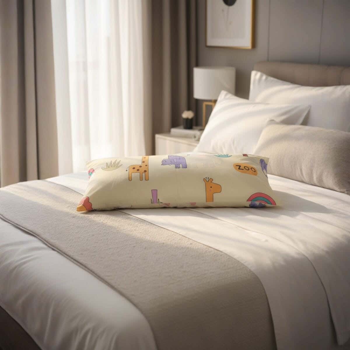 Nice Home Cotton Long Pillow Cover Pack, 120x42 cm - Multicolor