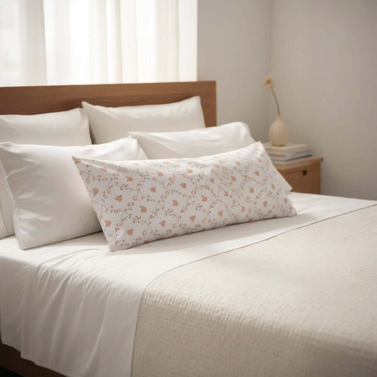 Nice Home Cotton Long Pillow Cover, 160×42 cm - Multicolor