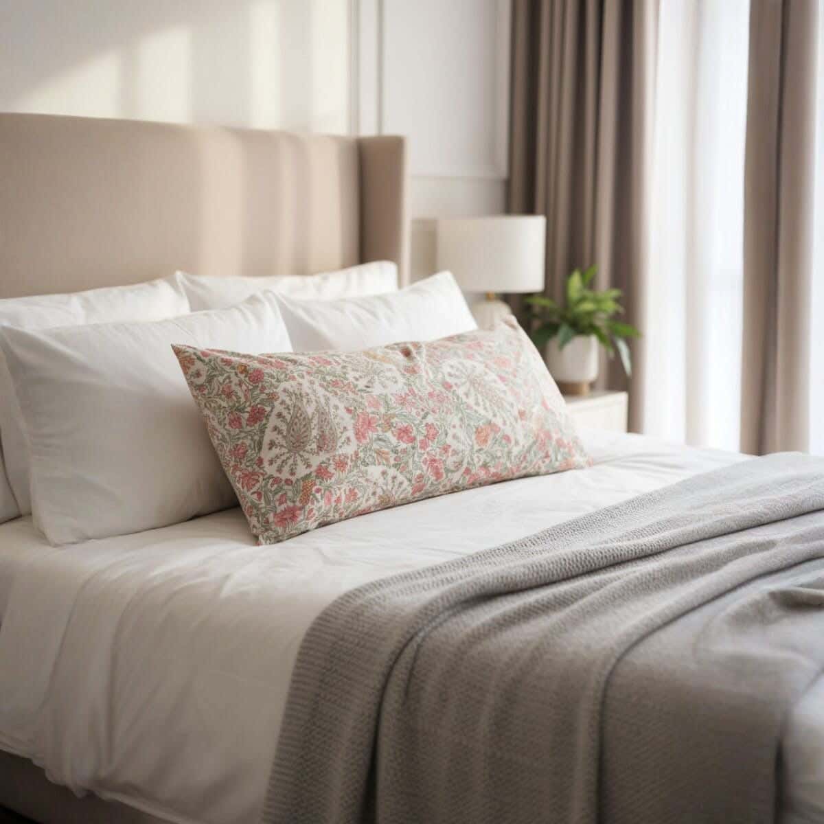 Nice Home Cotton Long Pillow Cover, 180×42 cm - Multicolor