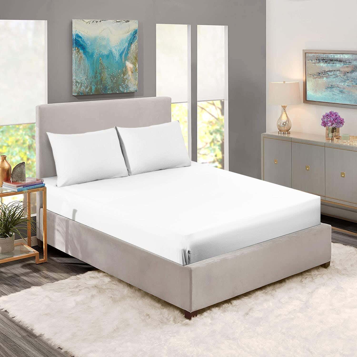 Nice Home Bed Sheet Set, 2 Pillow, 160 cm, 3 Pieces - White