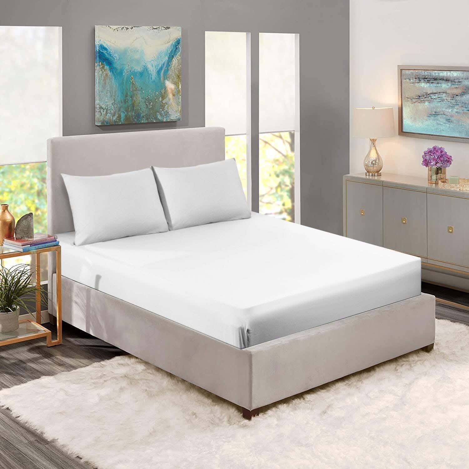 Nice Home Bed Sheet Set, 180 cm, 3 Pieces - Off White