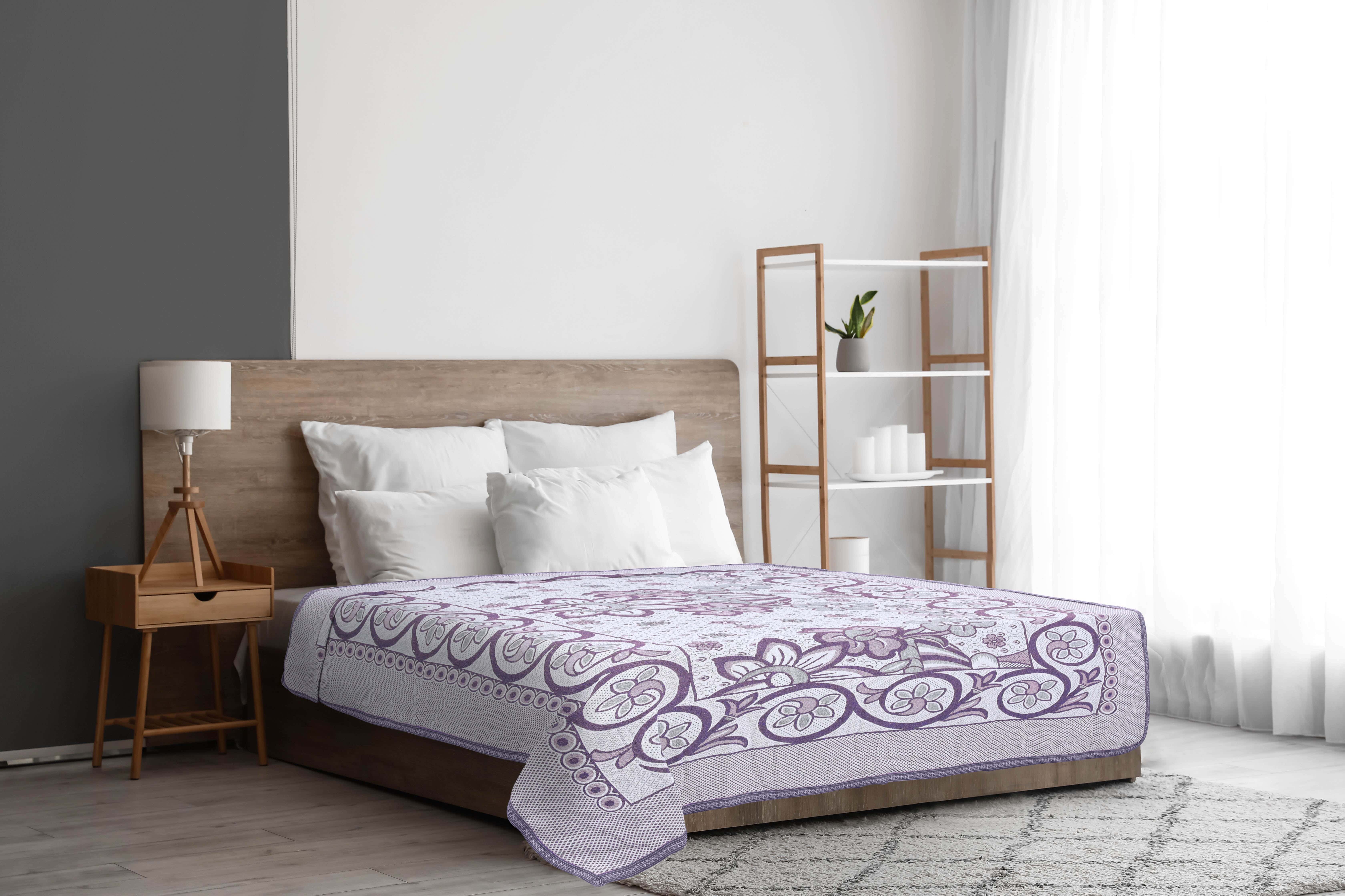 Peppers Textile Comforter, 200x210 cm, 1400 gm - Purple