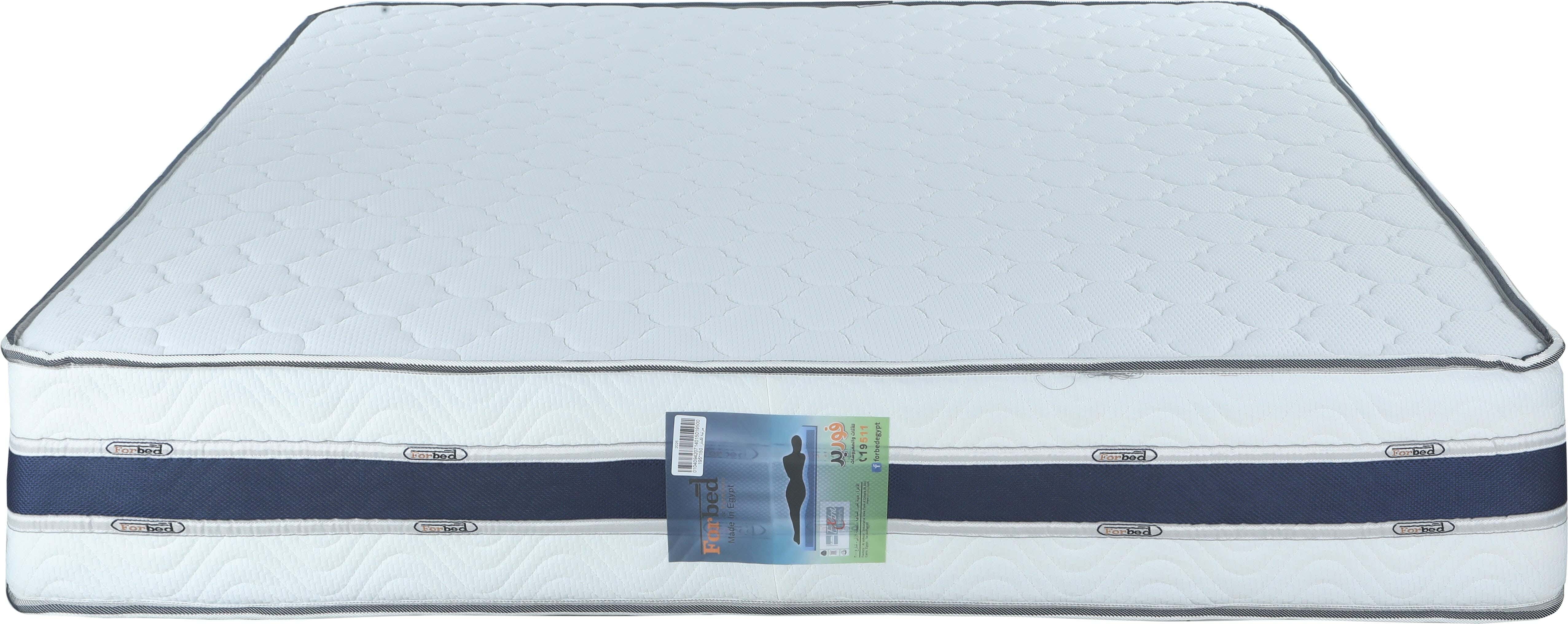 Forbed Extra Double Net Mattress, Connected Springs, 150x195 cm, Height 27 cm - White Navy