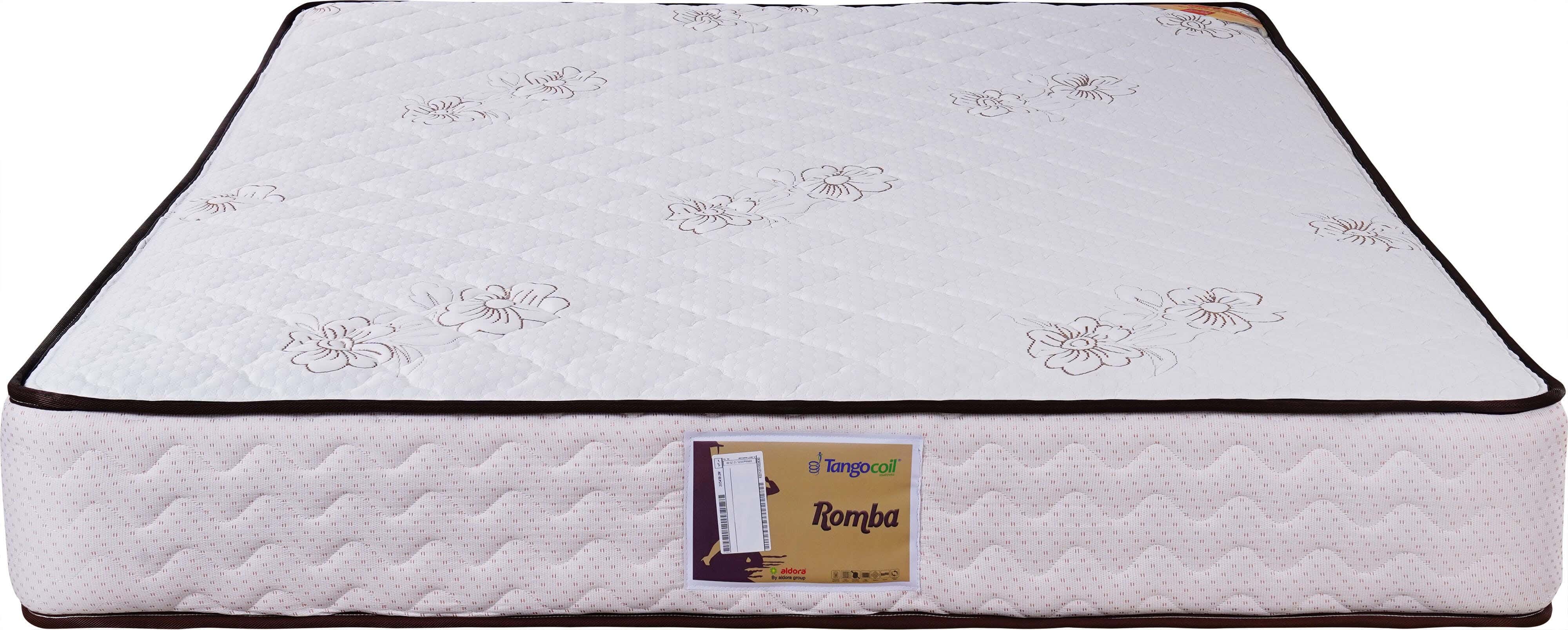 Aldora Rumba Mattress, Connected Springs, 160×195 cm, Height 25 cm - White Brown