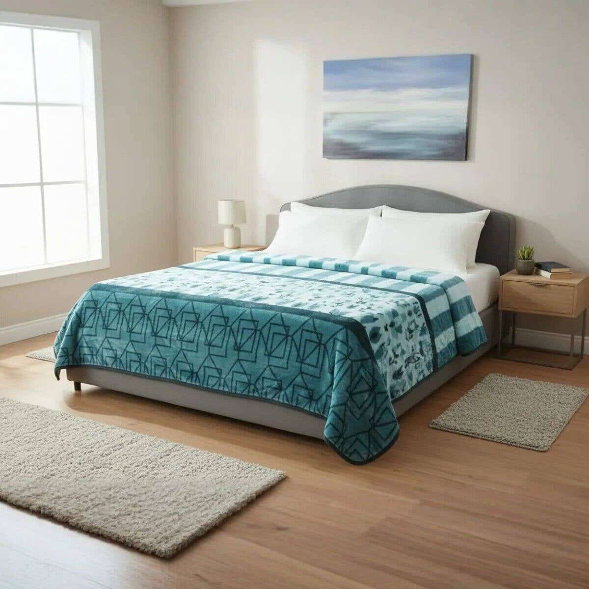 Romance Shahd Velvet Single-Layer Blanket, 240×220 cm, approx. 3 kg