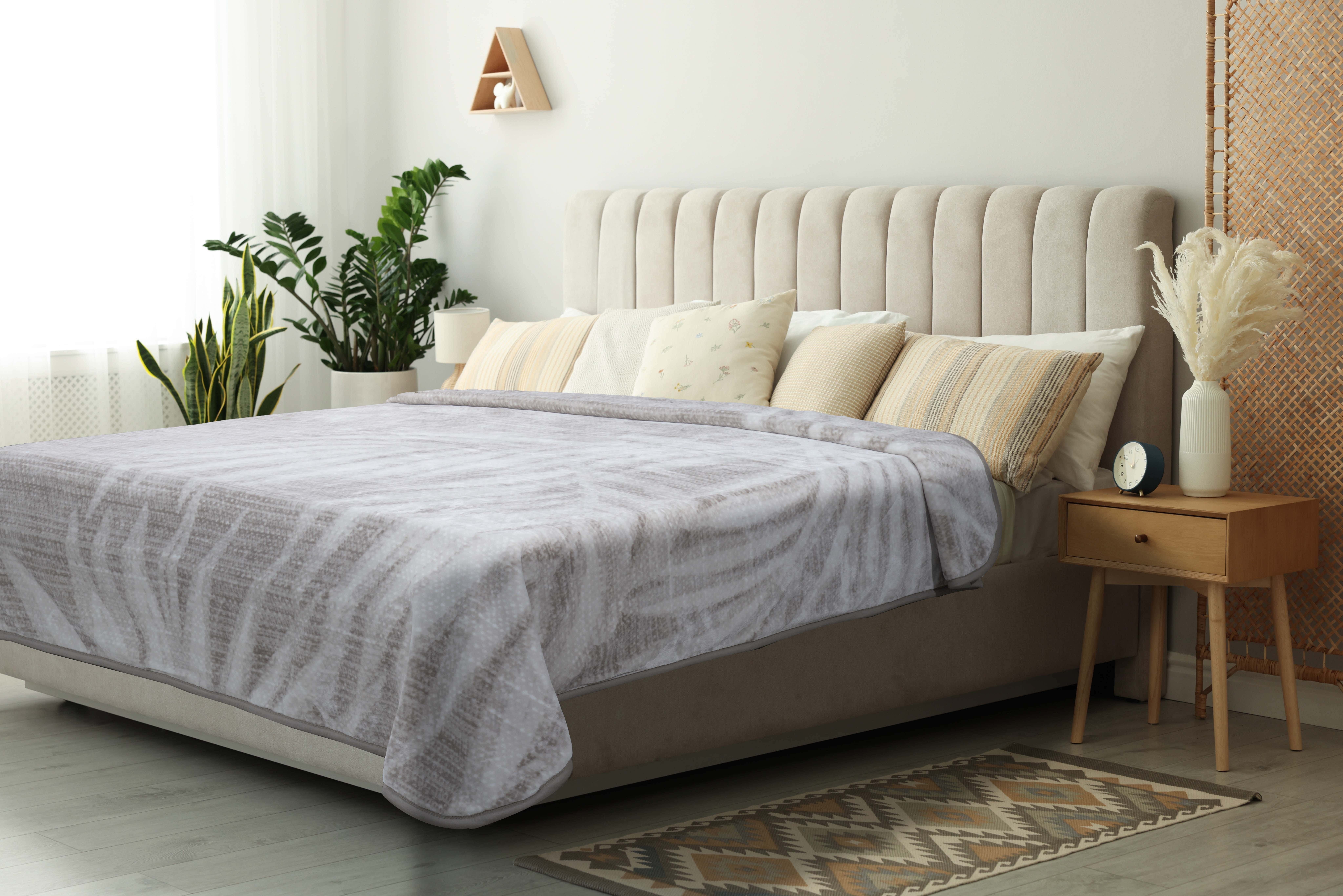 Morano Double Layers Velvet Blanket, 220×240 Cm, 7400 grm - Beige