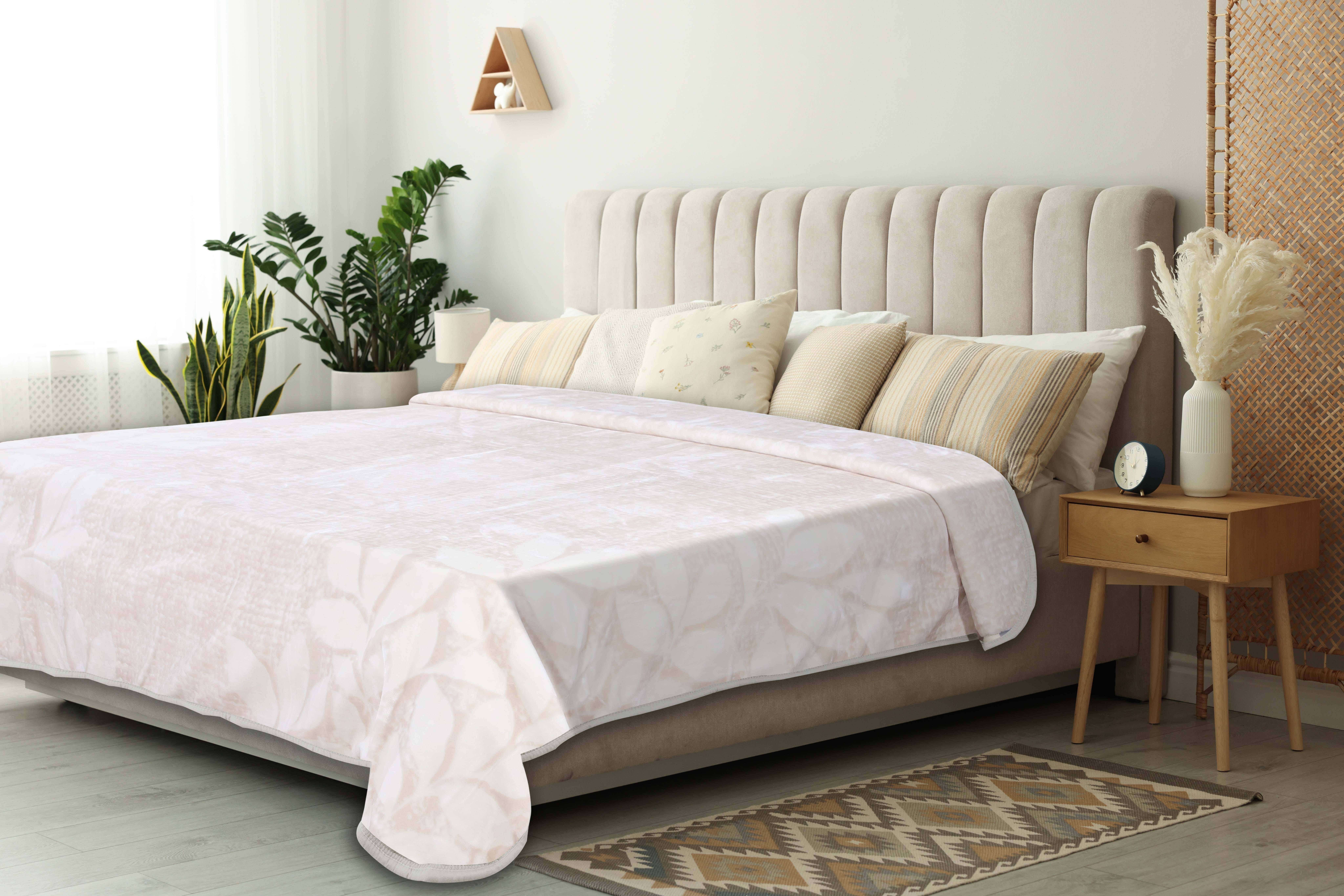 Morano Double Layers Velvet Blanket, 220×240 cm, 7400 grm - Beige