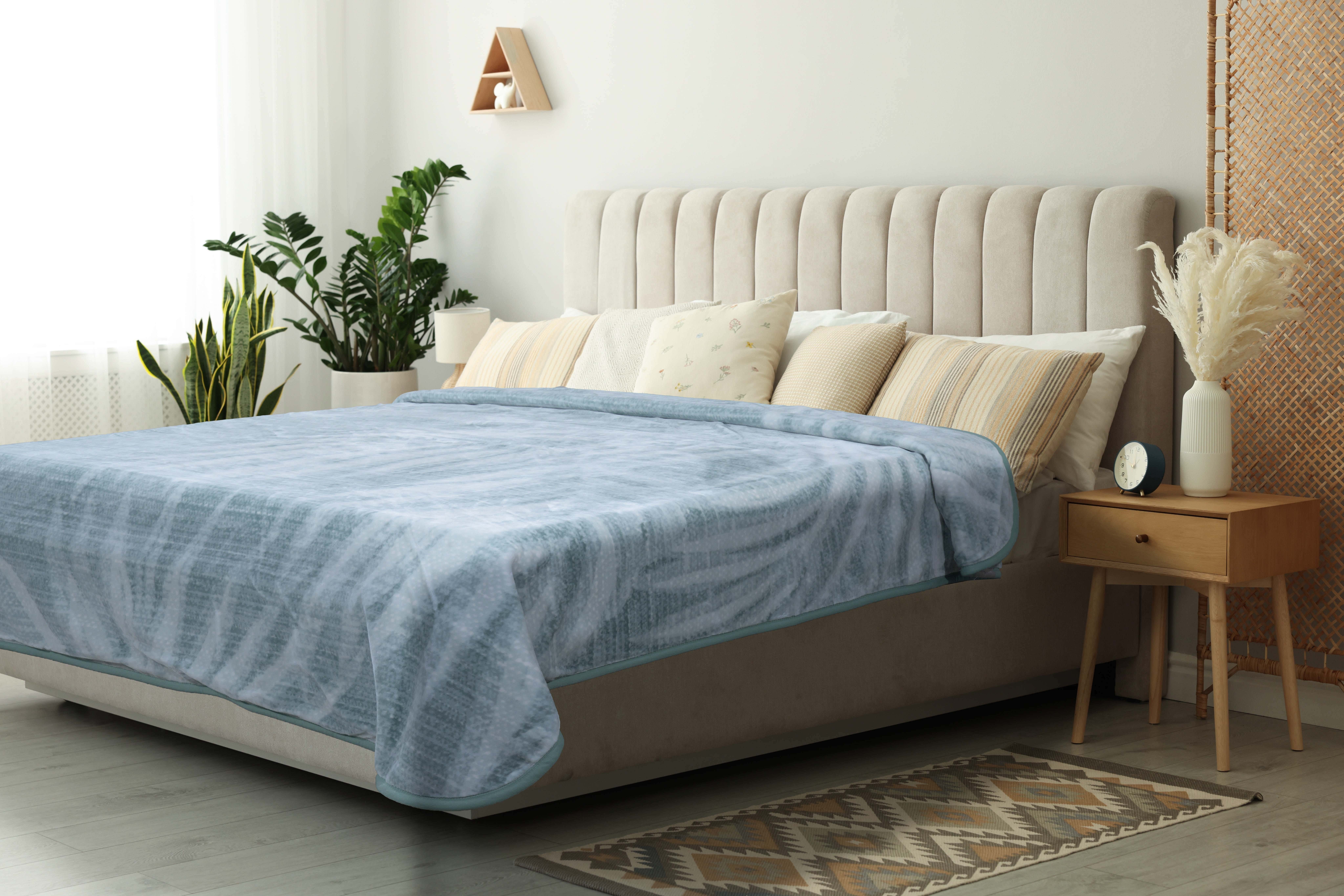 Morano Double Layers Velvet Blanket, 220×240 Cm, 7400 grm - Olive