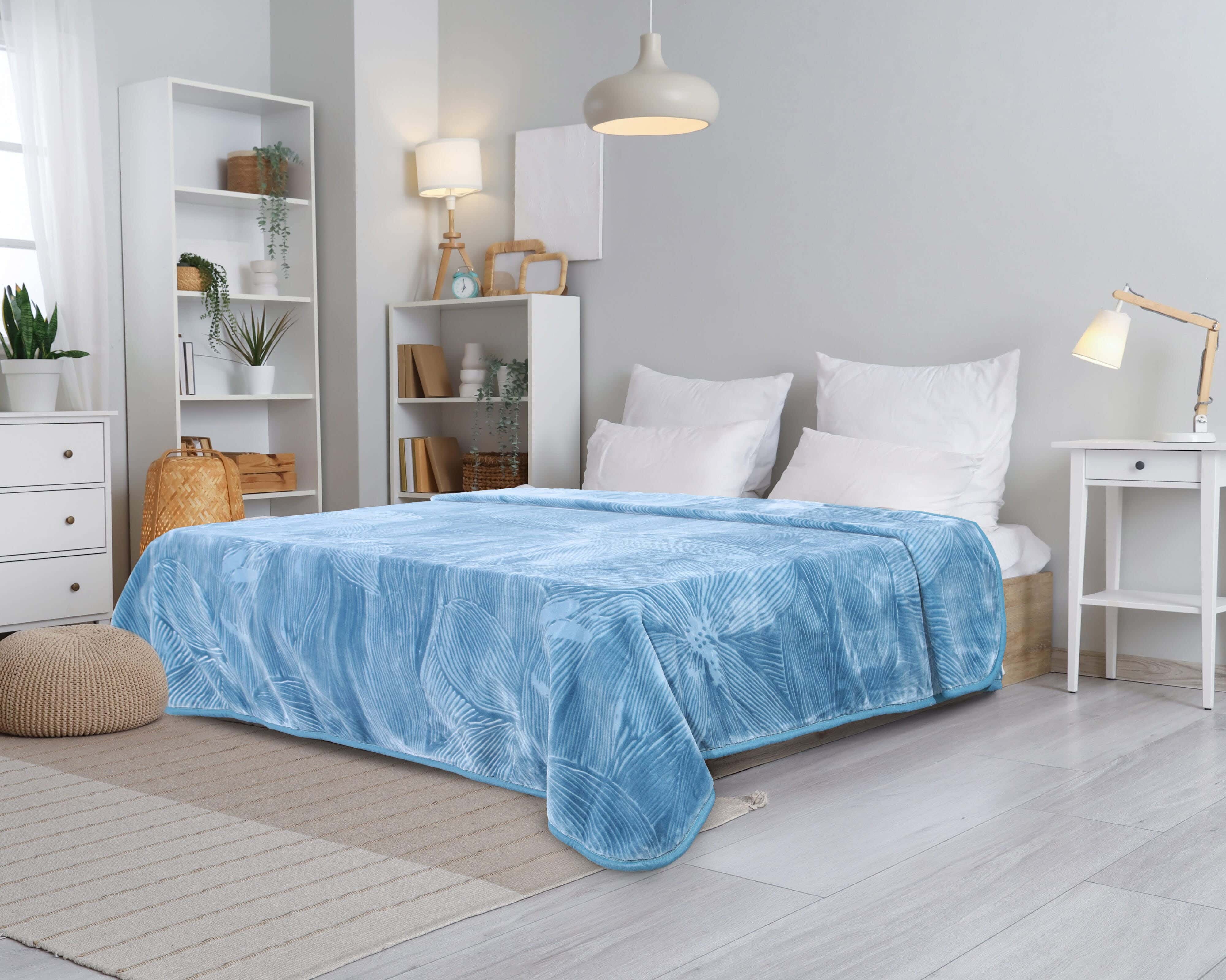 Morano Two Layers Velvet Blanket, 220×240 cm, 7400 grm - Petrol