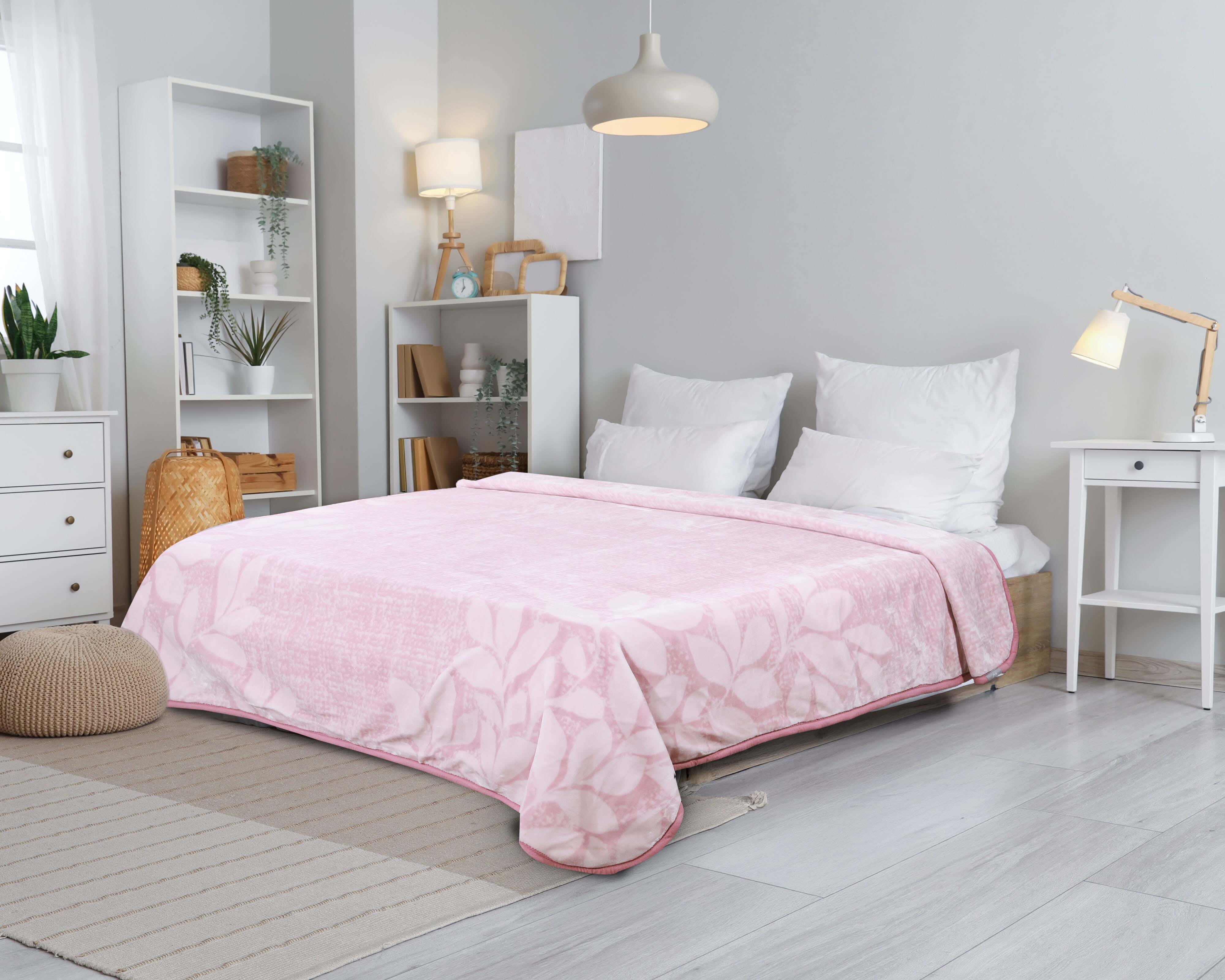 Morano Double Layers Velvet Blanket, 220×240 cm, 7400 gm - Rose