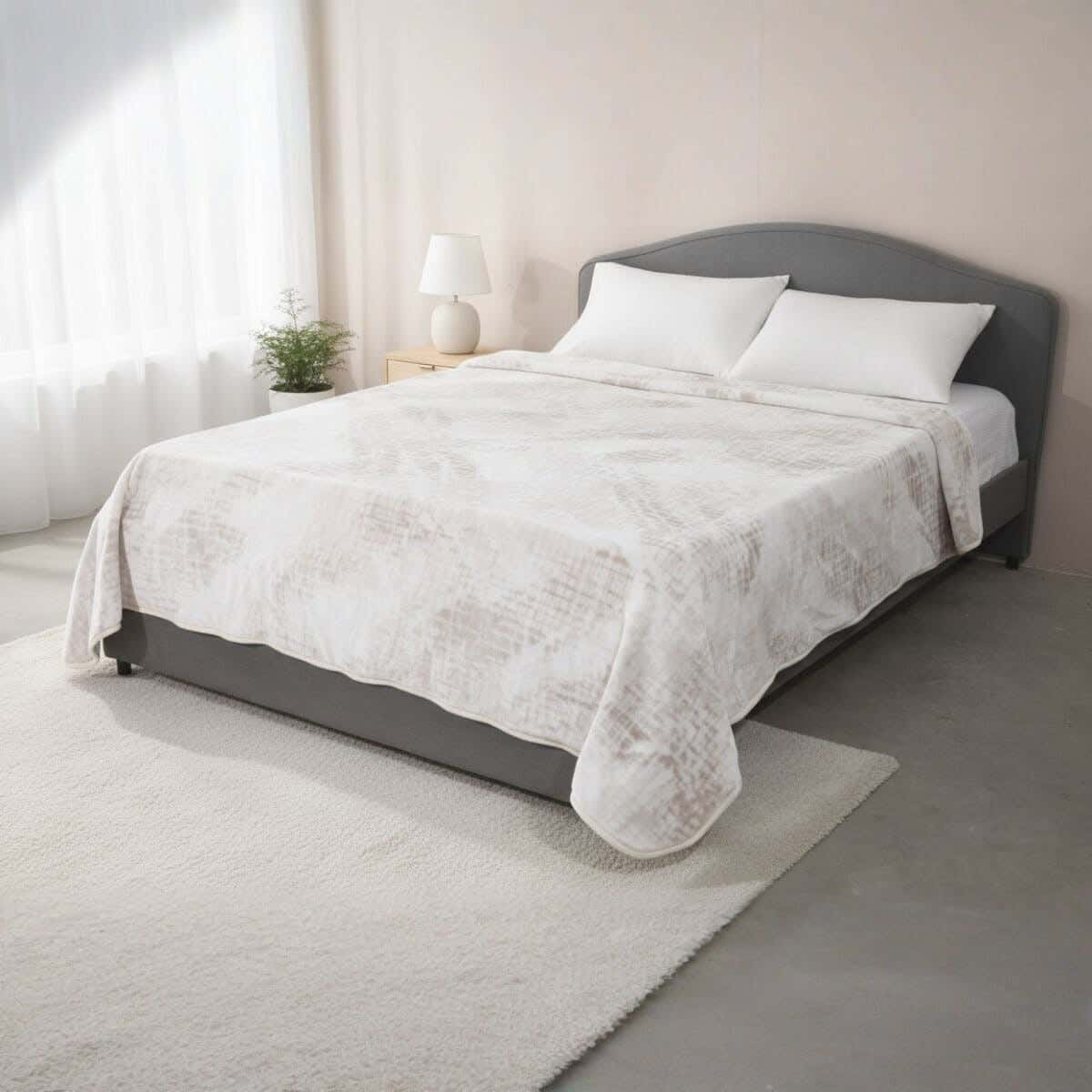 Morano Infinity Velvet Single Layer Blanket, 220×240 cm, Approximately 4 Kg - Beige