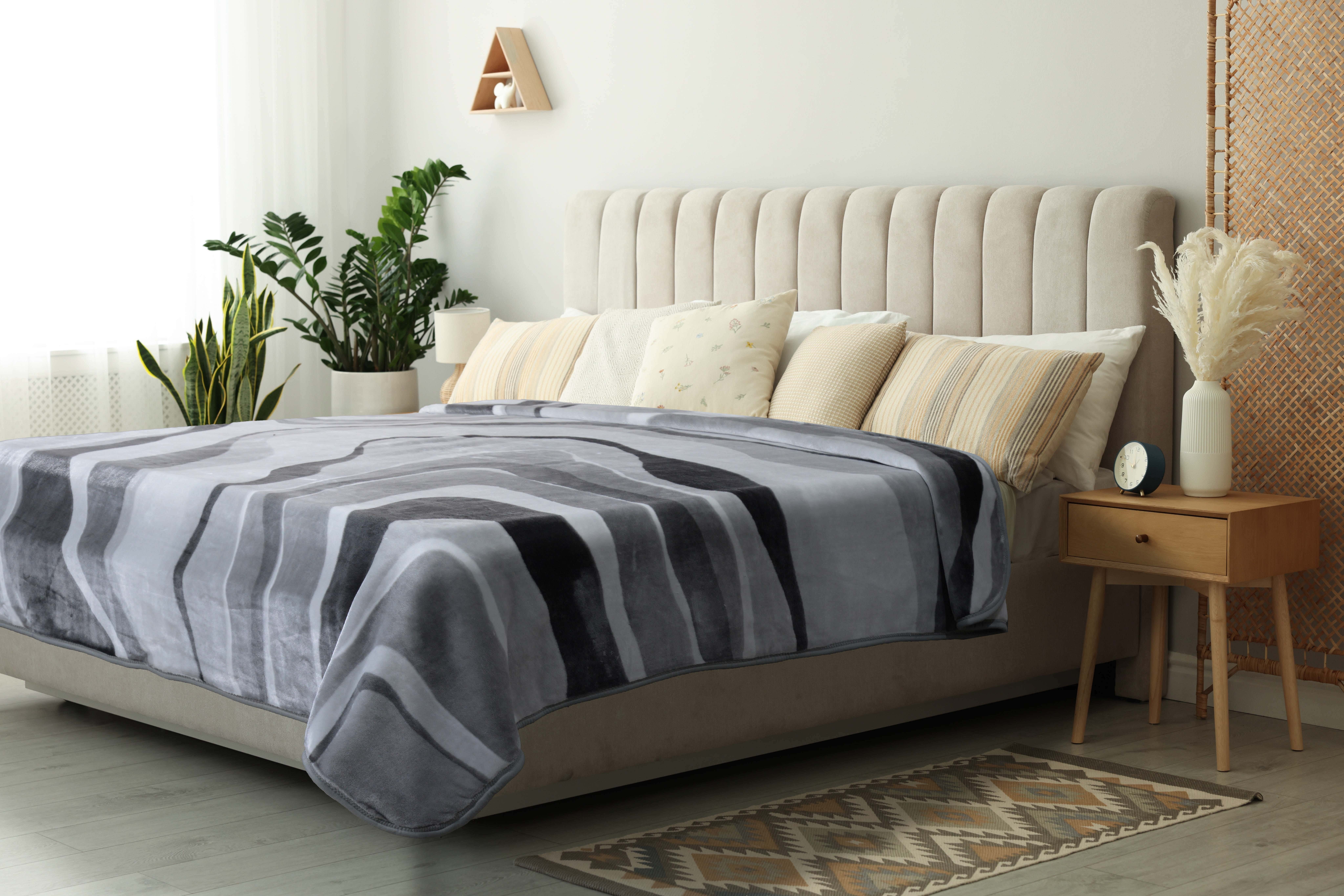 Morano Infinity Velvet Blanket, 220×240 Cm, 4 Kg - Grey