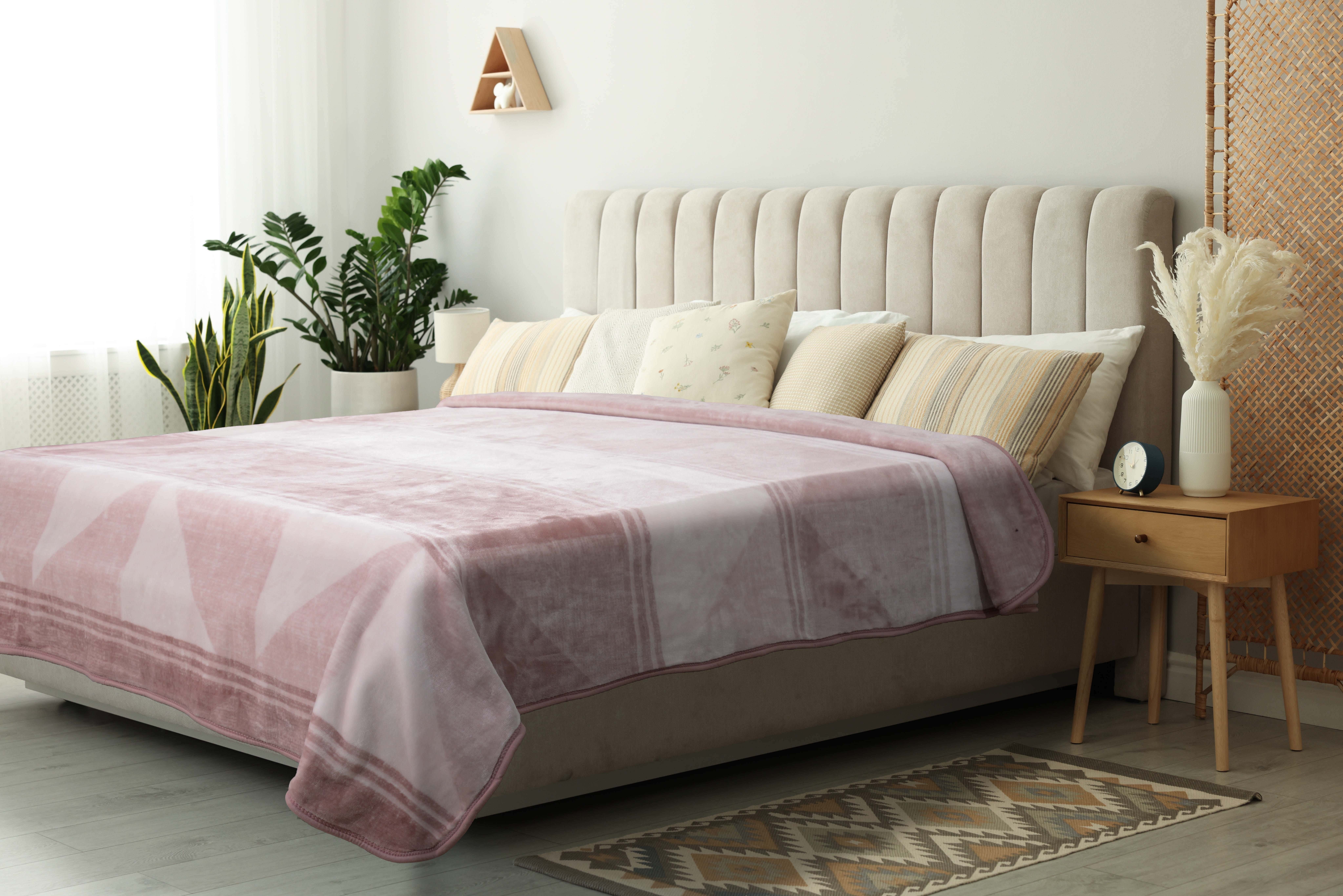 Morano Infinity Velvet Blanket, 220×240 Cm, 4 Kg - Rose