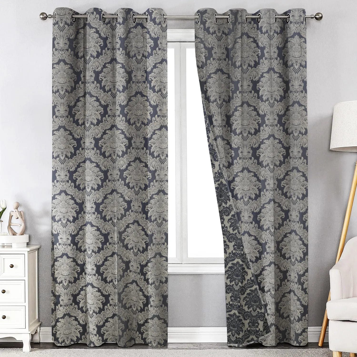 Nageh Tex Linen Chanelia Curtain With Rings, 250×135 cm ( 1 piece )