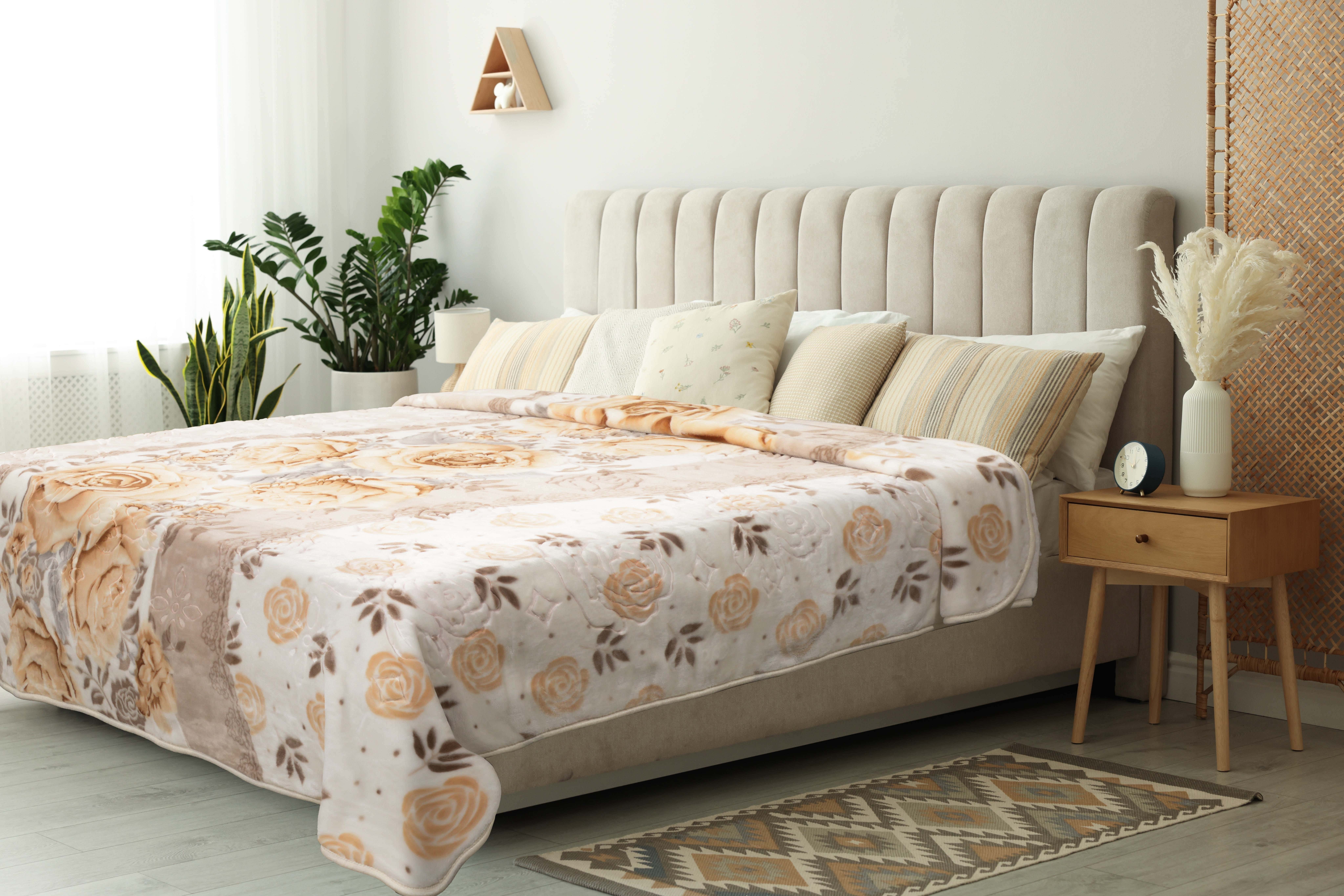 Aslan Velvet Single Layer Blanket, 220x240 cm, 4800 gm - Multicolor