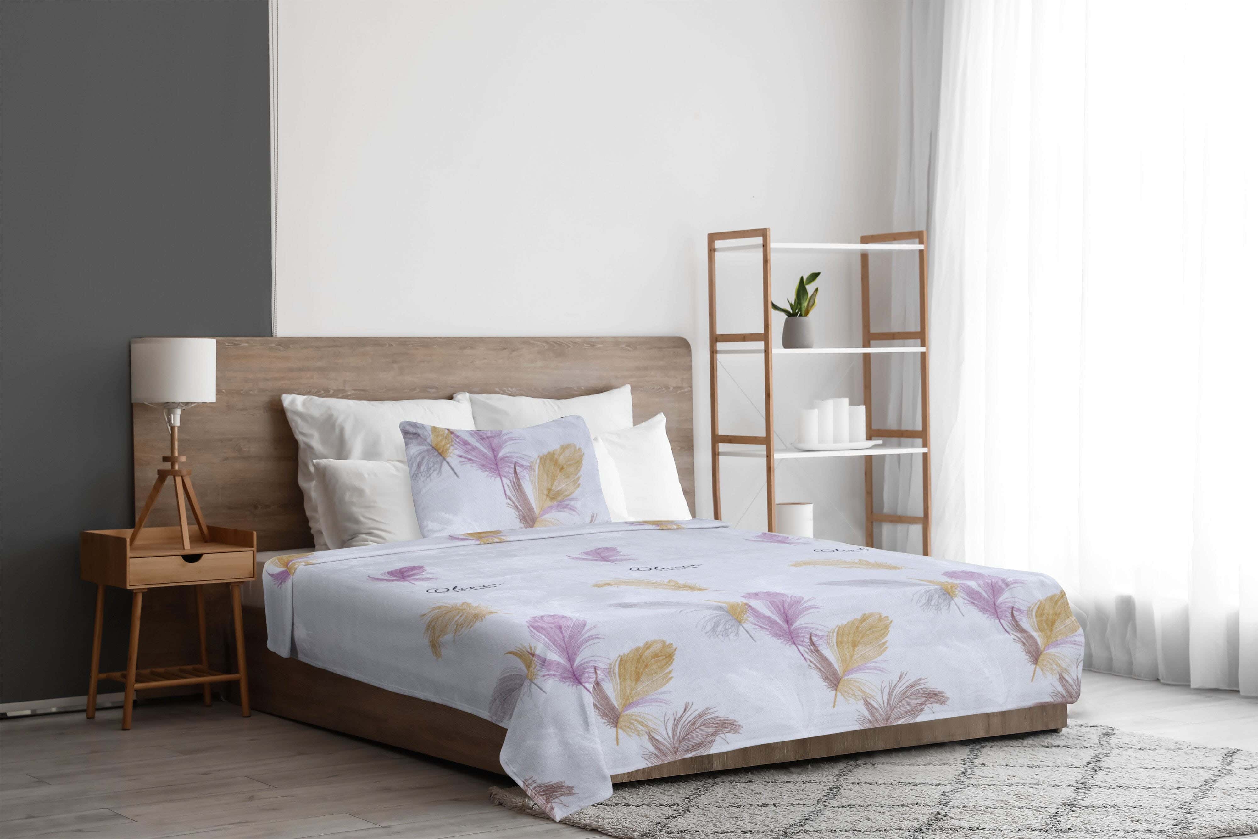 Velvet Youth Bed Heater Set, 4 Pieces, 220×180 cm, 3200 gm - Multicolor