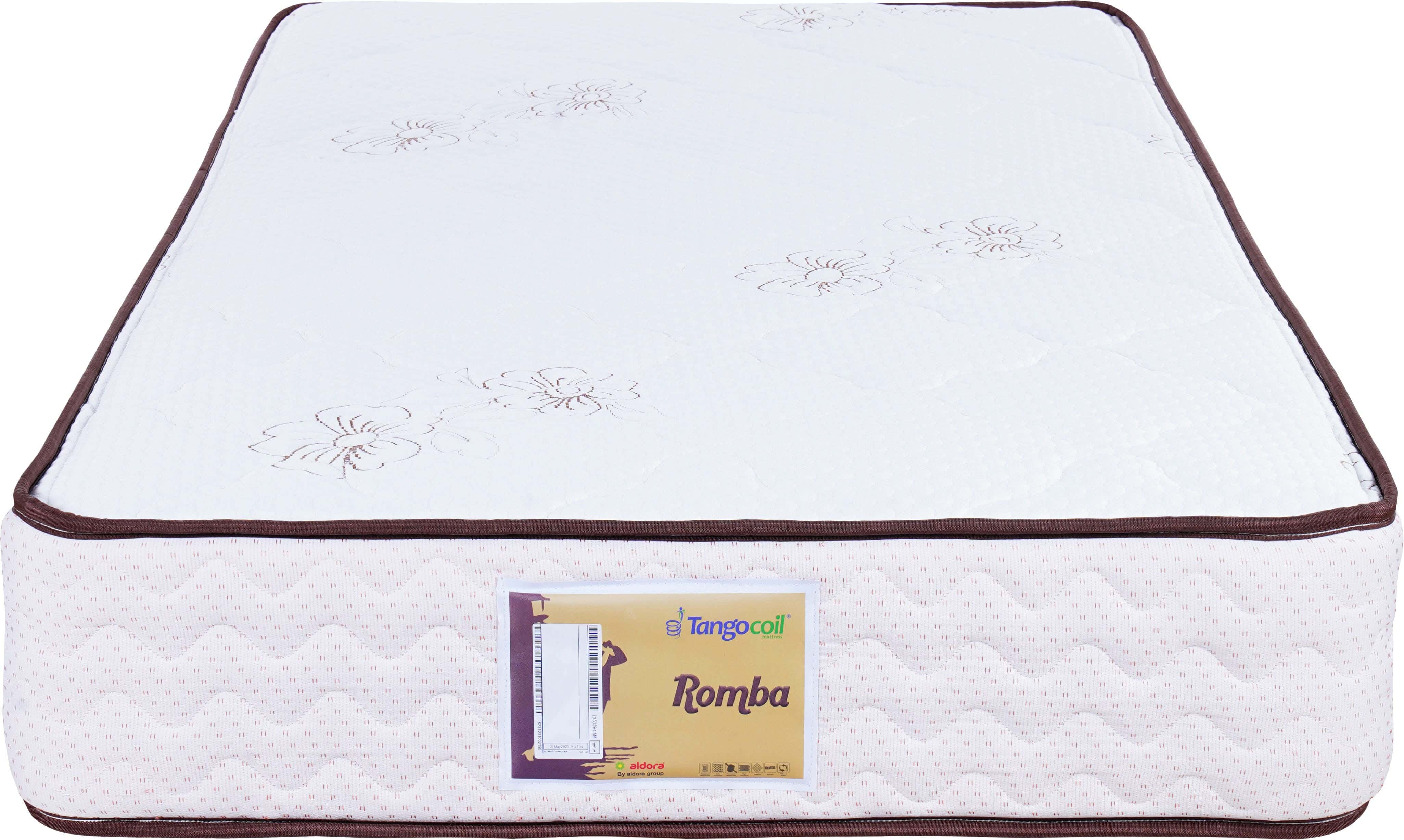 Aldora Double Net Rumba Mattress, Connected Springs, 120×195 cm, Height 25 cm - White Brown