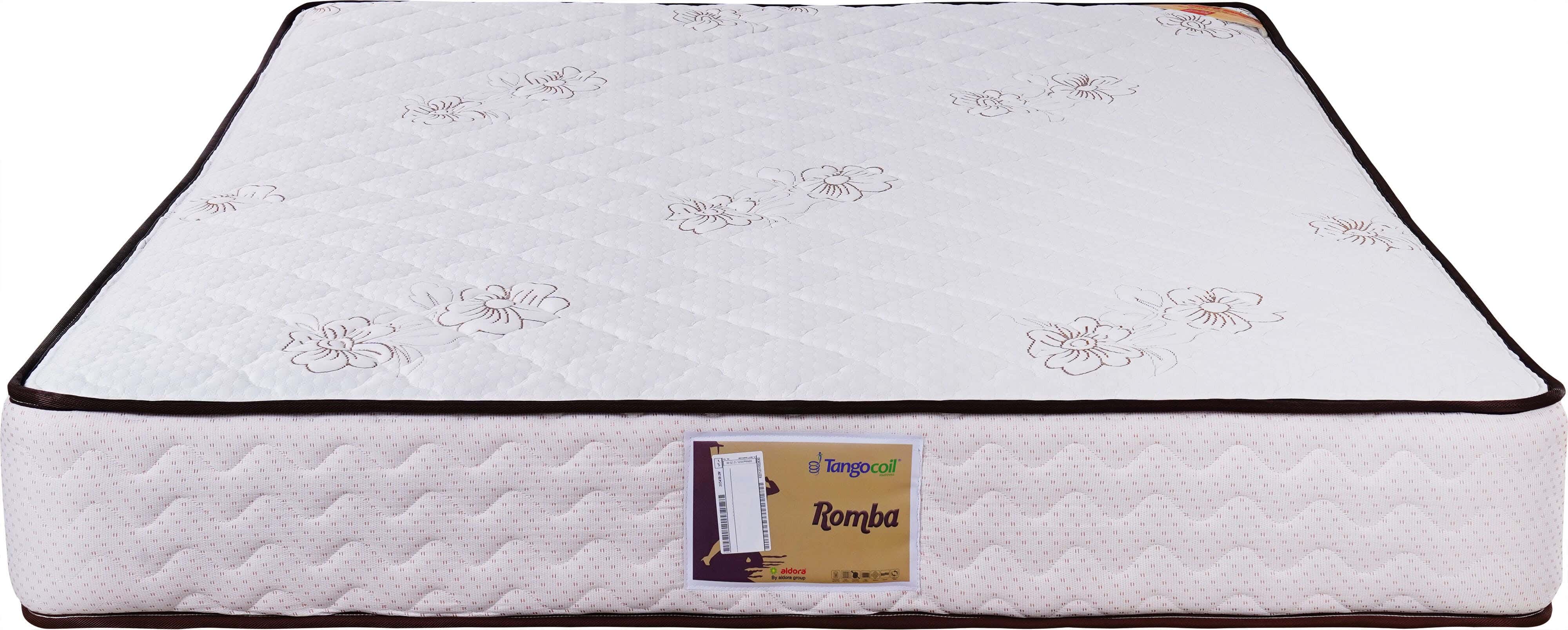 Aldora Double Net Rumba Mattress, Connected Springs, 150×195 cm, Height 25 cm - White Brown