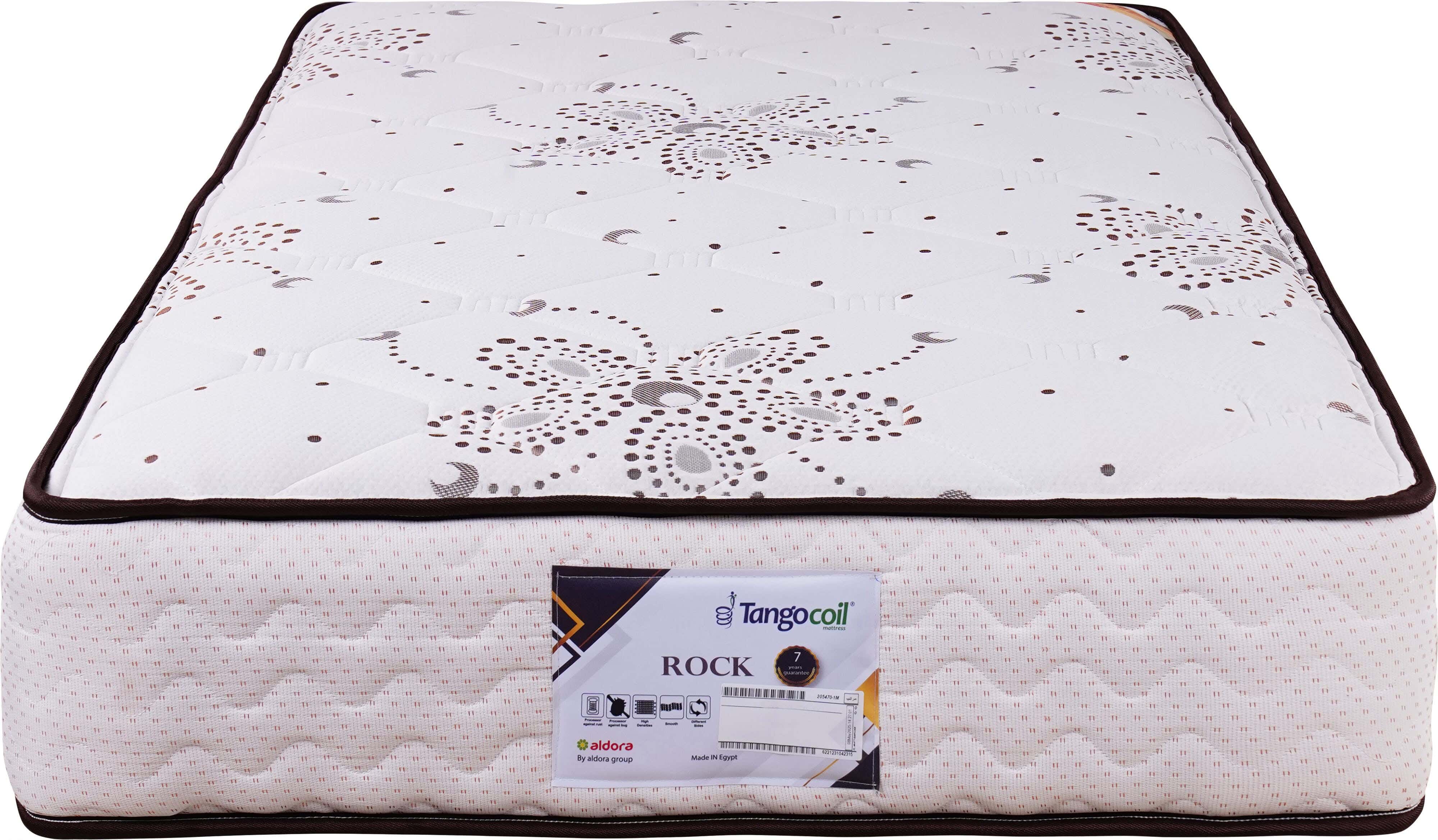 Aldora Rock Pocket Mattress, Separate Springs, 100×195 cm, Height 26 cm - White Brown