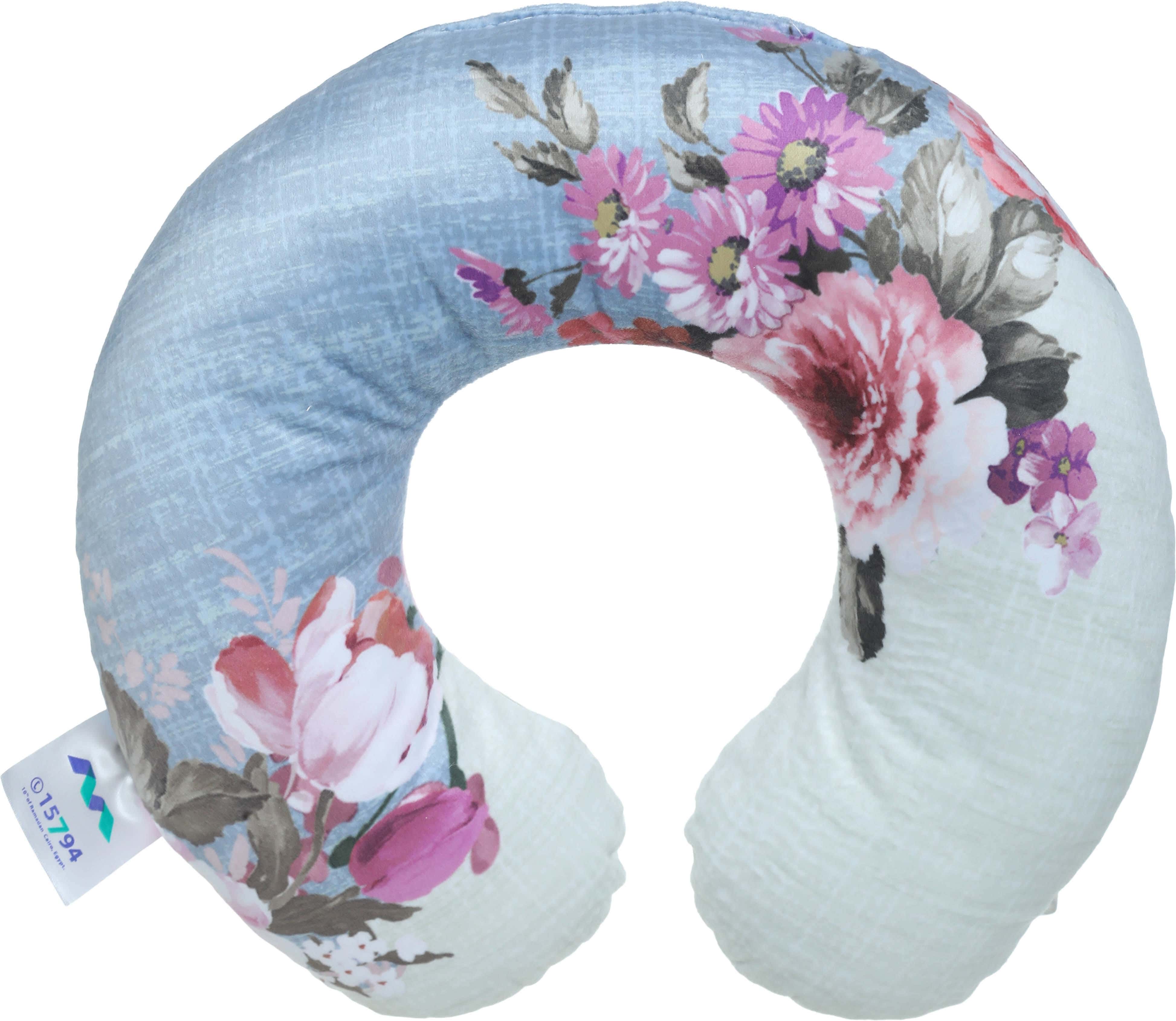 Almaamoun Fiber Neck Pillow, 25×25 cm, Approximately 200 grm - Multicolor