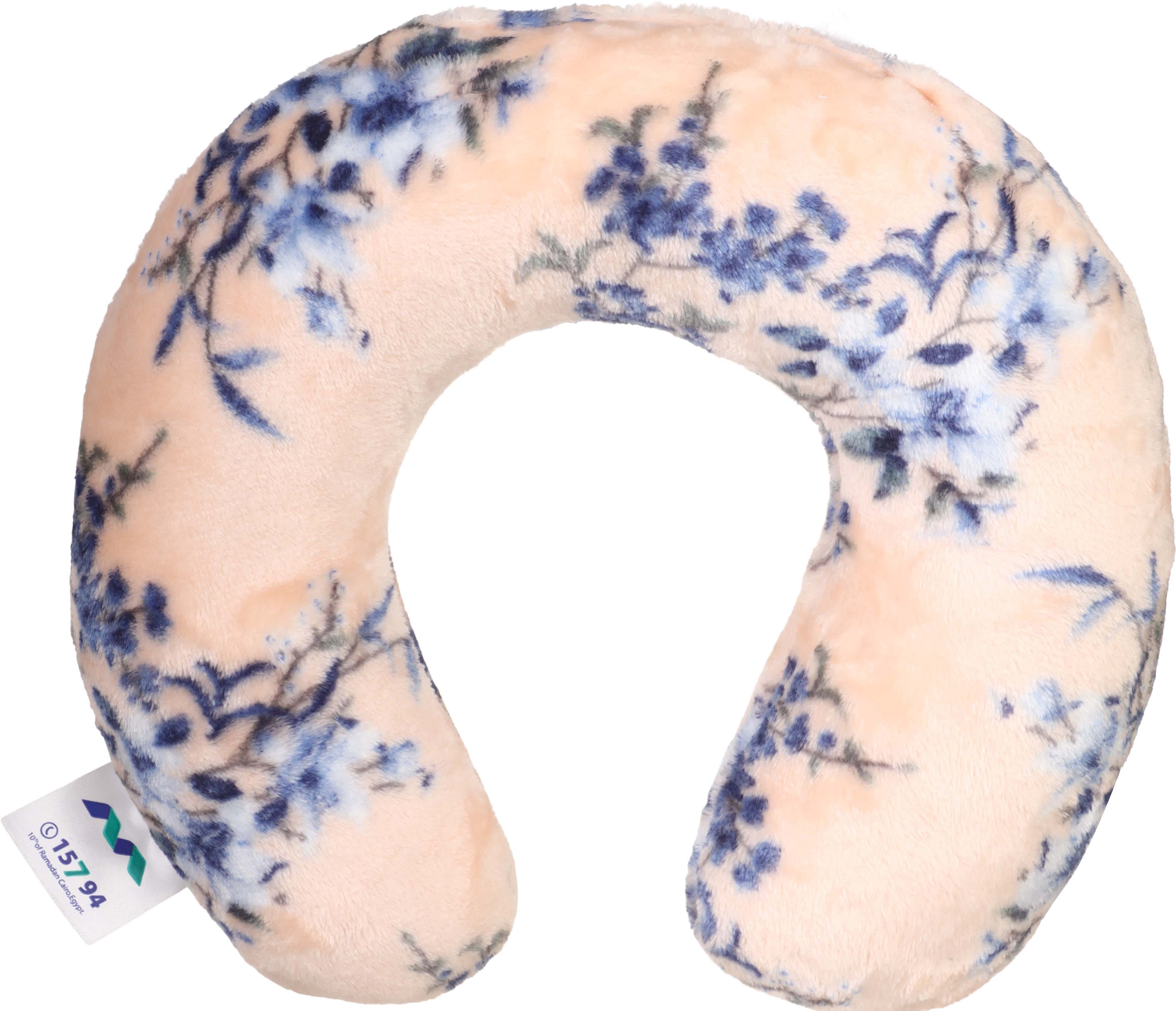 Al Maamoun Fiber Neck Pillow, 25×25 cm, approximately 200 grm - Rose Blue