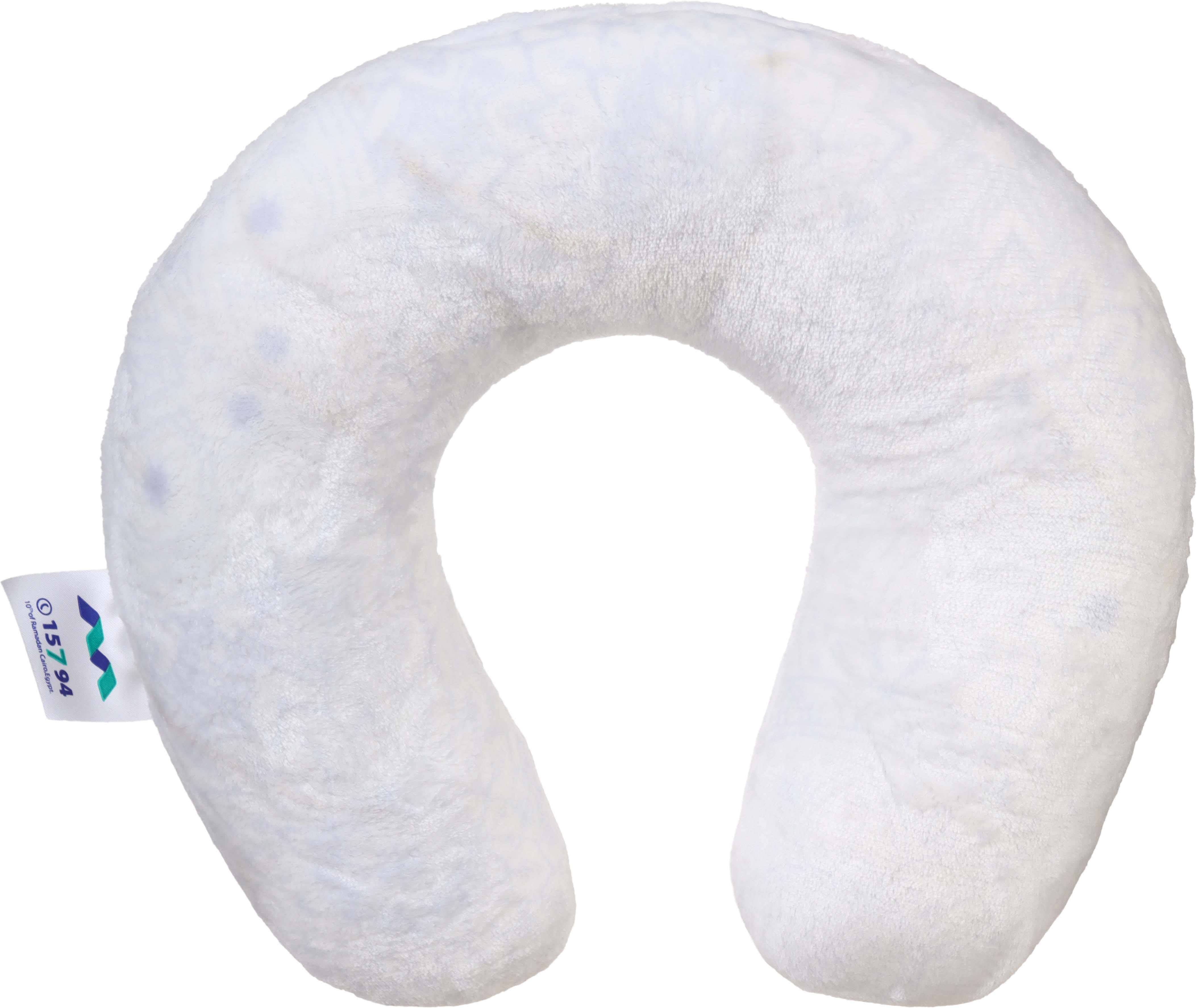Al Maamoun Fiber Neck Pillow, 25×25 cm, approximately 200 grm - White Light Blue