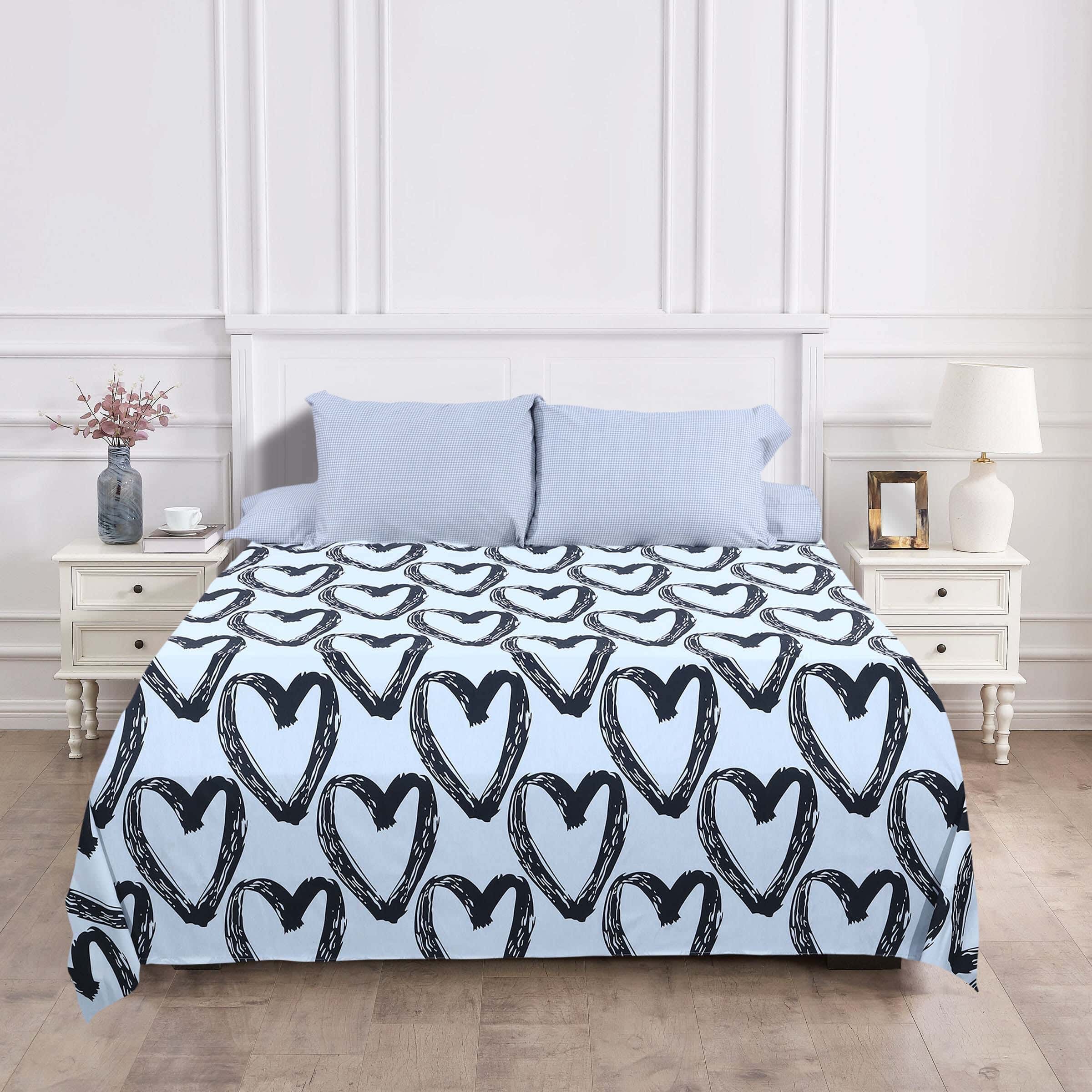 Lavie Cotton Bed Sheet Set, 6 Pieces, 240×260 cm, 2170 gm - Multicolor