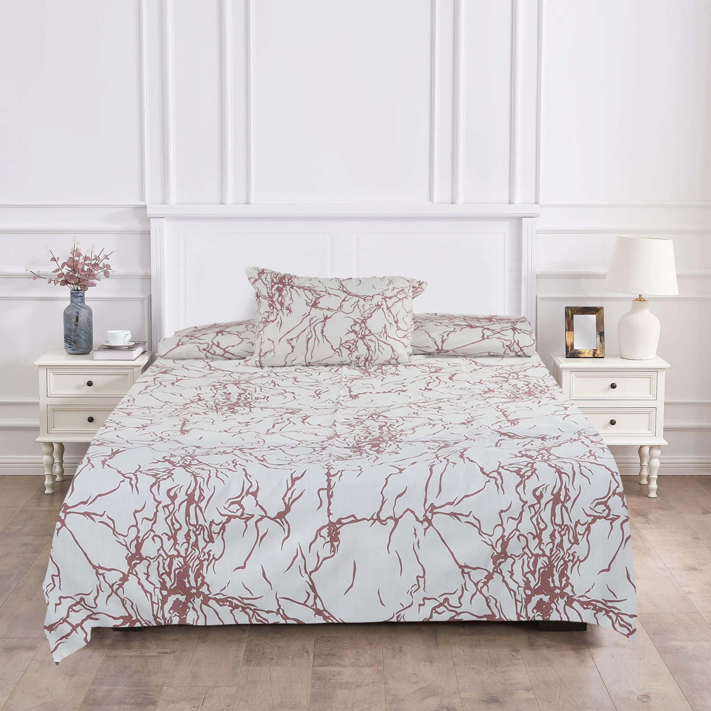 Lavie Cotton Bed Sheet Set, 6 Pieces, 200×240 cm, 1850 gm - Multicolor