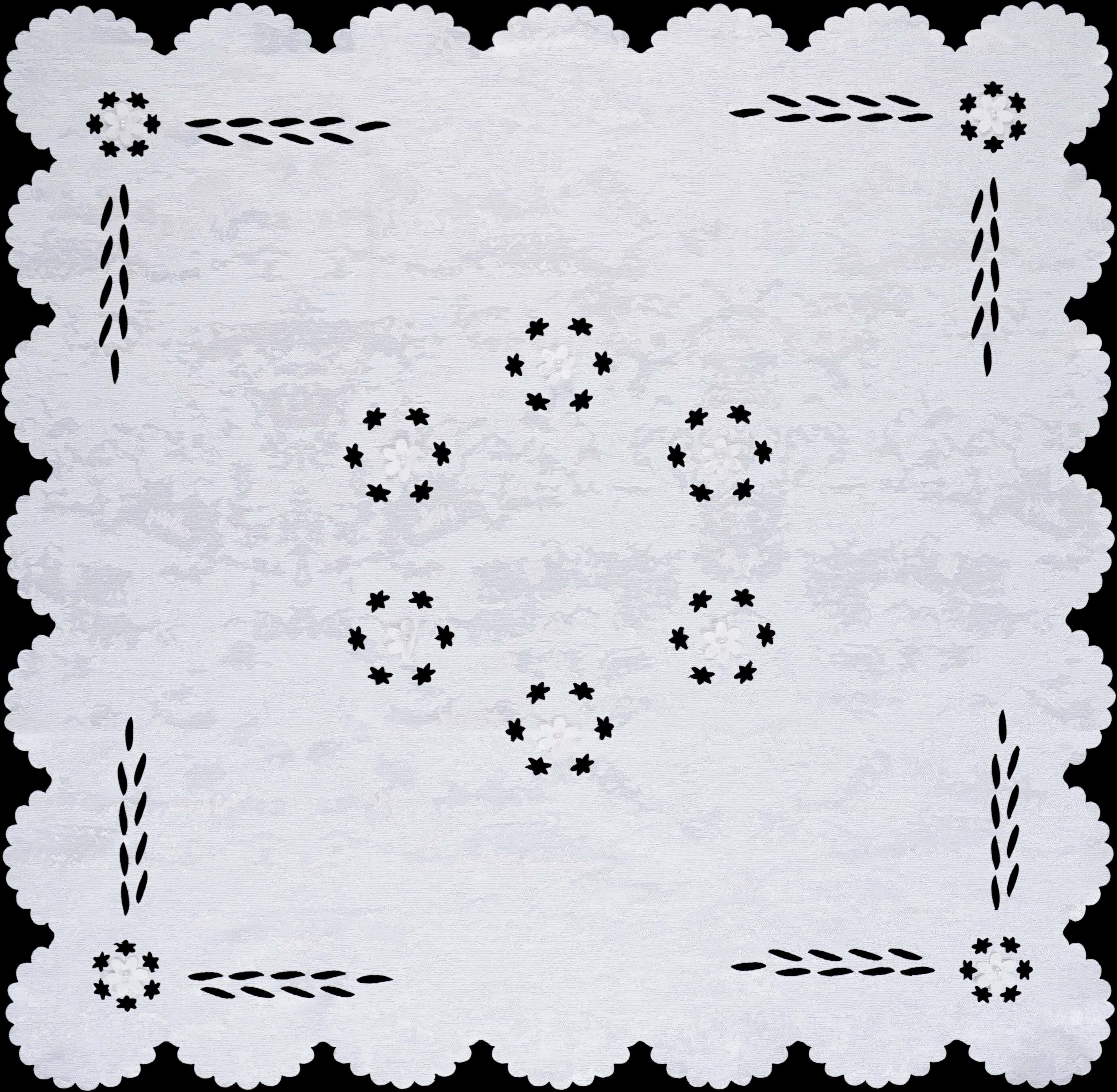 Chanelia Tablecloth, 80×80 cm, approximately 170 grm - White